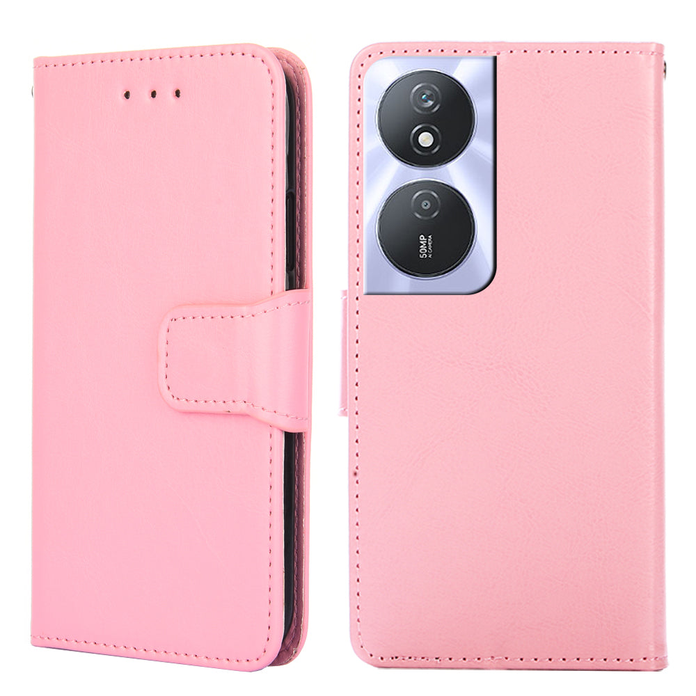 For Honor Play 50 Plus 5G / Play 8T 5G / X7b 4G / 90 Smart Phone Case Leather Cover Wallet Card Slots - Black