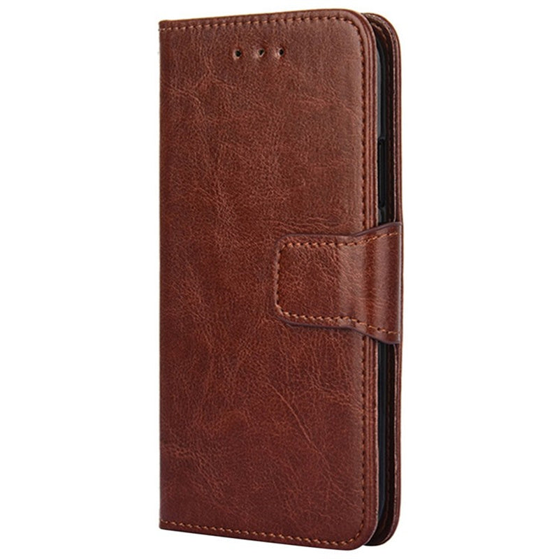 Phone Wallet Cover for OnePlus 12 5G Leather Case with Viewing Stand - Brown