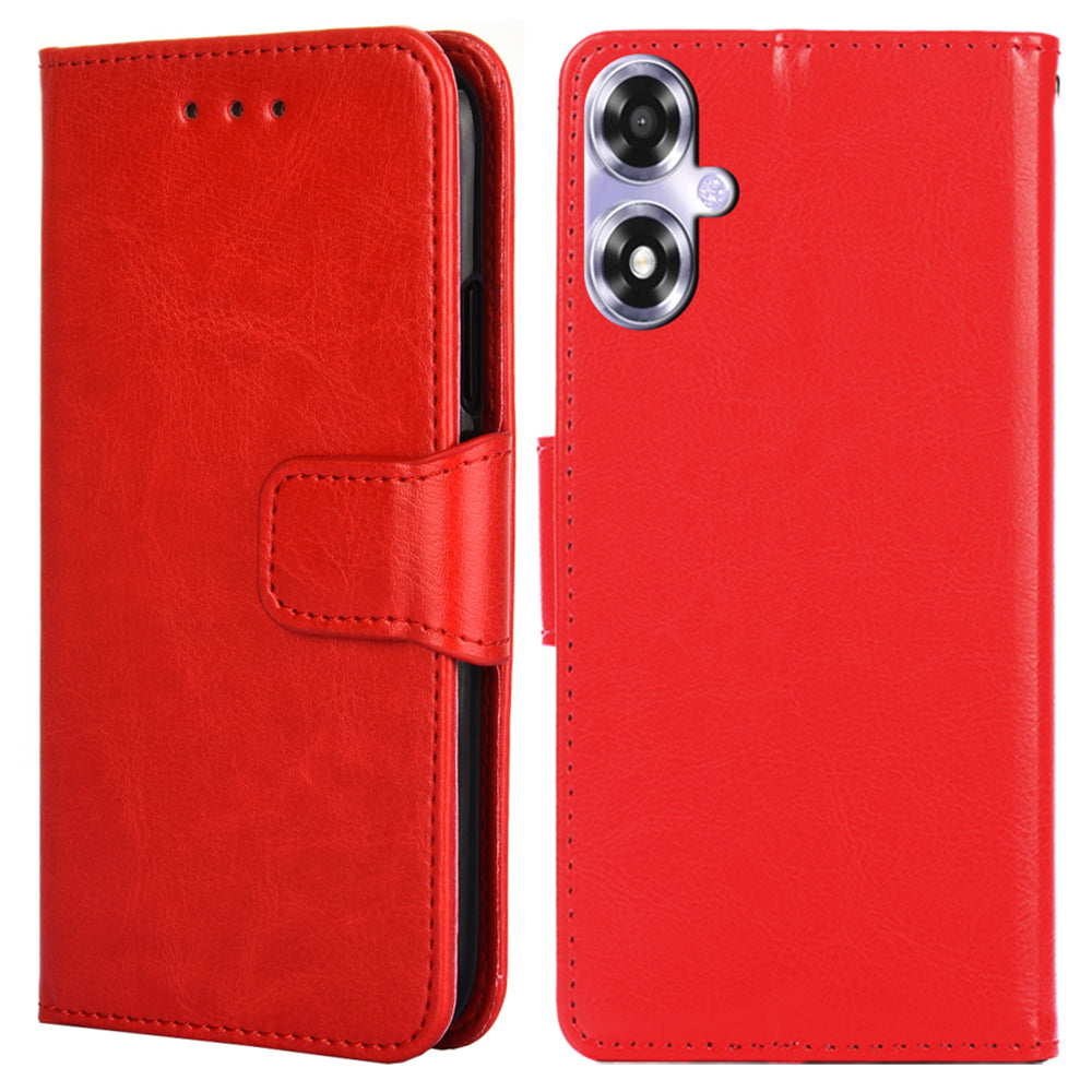 For Oppo A2x 5G / A2m 5G Leather Case Stand Flip Phone Wallet Cover - Black