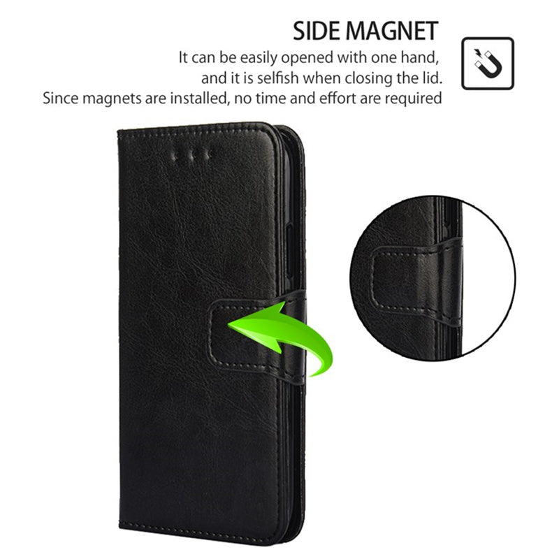 For Samsung Galaxy A25 5G (Global) (161.0 x 76.5 x 8.3mm) Case PU Leather Phone Cover Wallet - Black