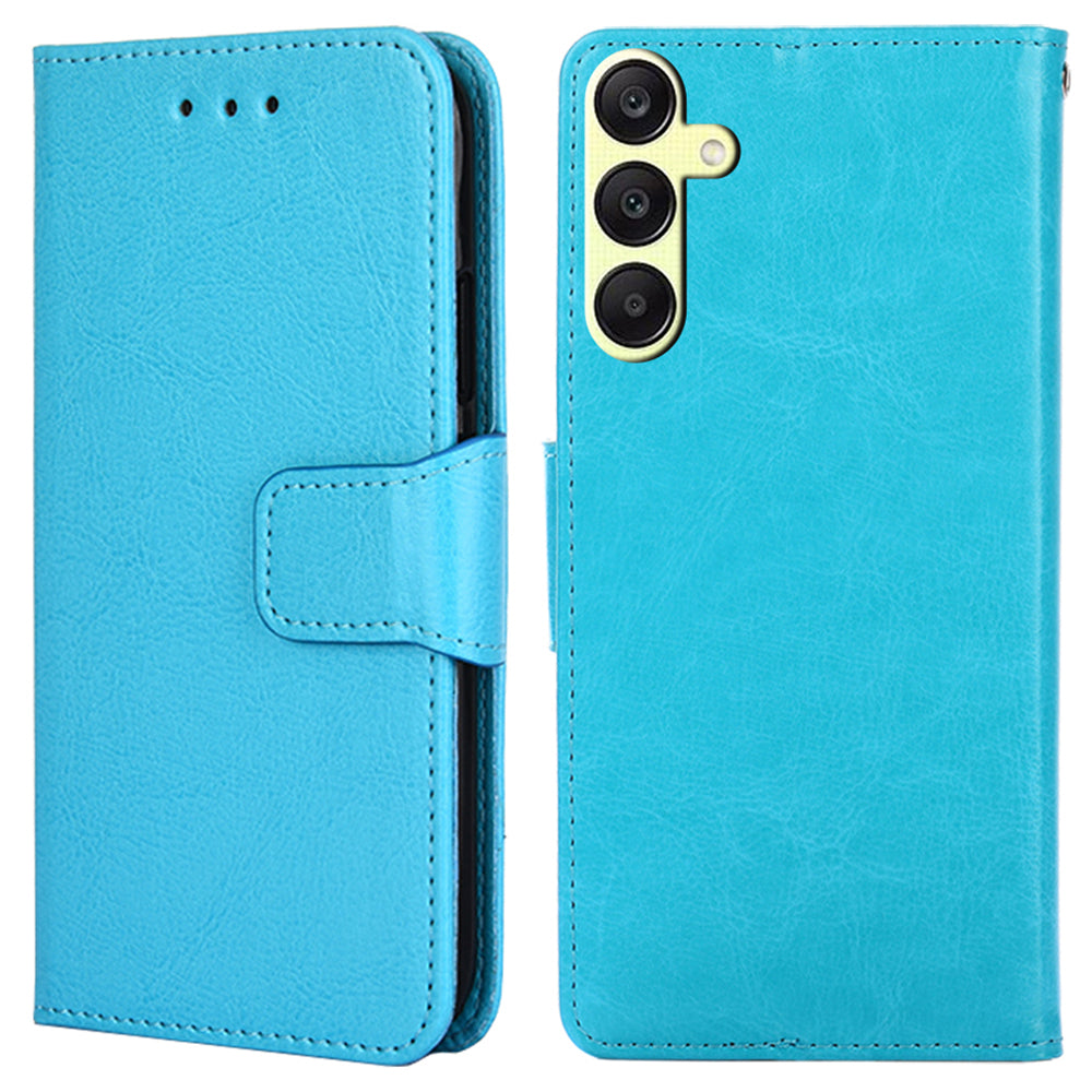 For Samsung Galaxy A25 5G (Global) (161.0 x 76.5 x 8.3mm) Case PU Leather Phone Cover Wallet - Black