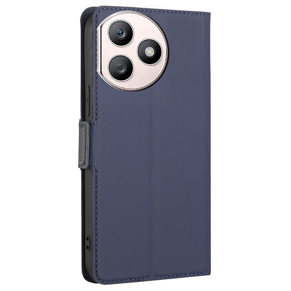For Honor X50i+ 5G Super Thin PU Leather Cover Stand View Shockproof Cell Phone Case - Blue