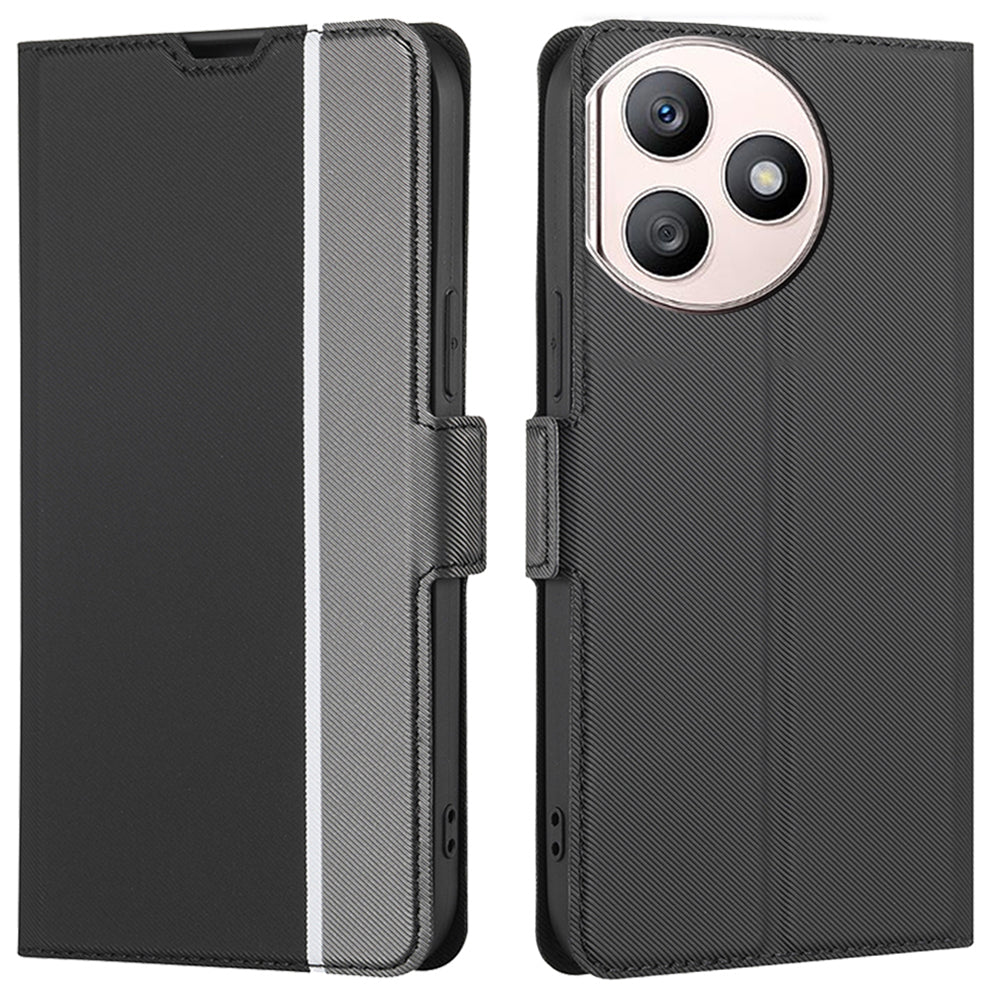 For Honor X50i+ 5G Super Thin PU Leather Cover Stand View Shockproof Cell Phone Case - Blue
