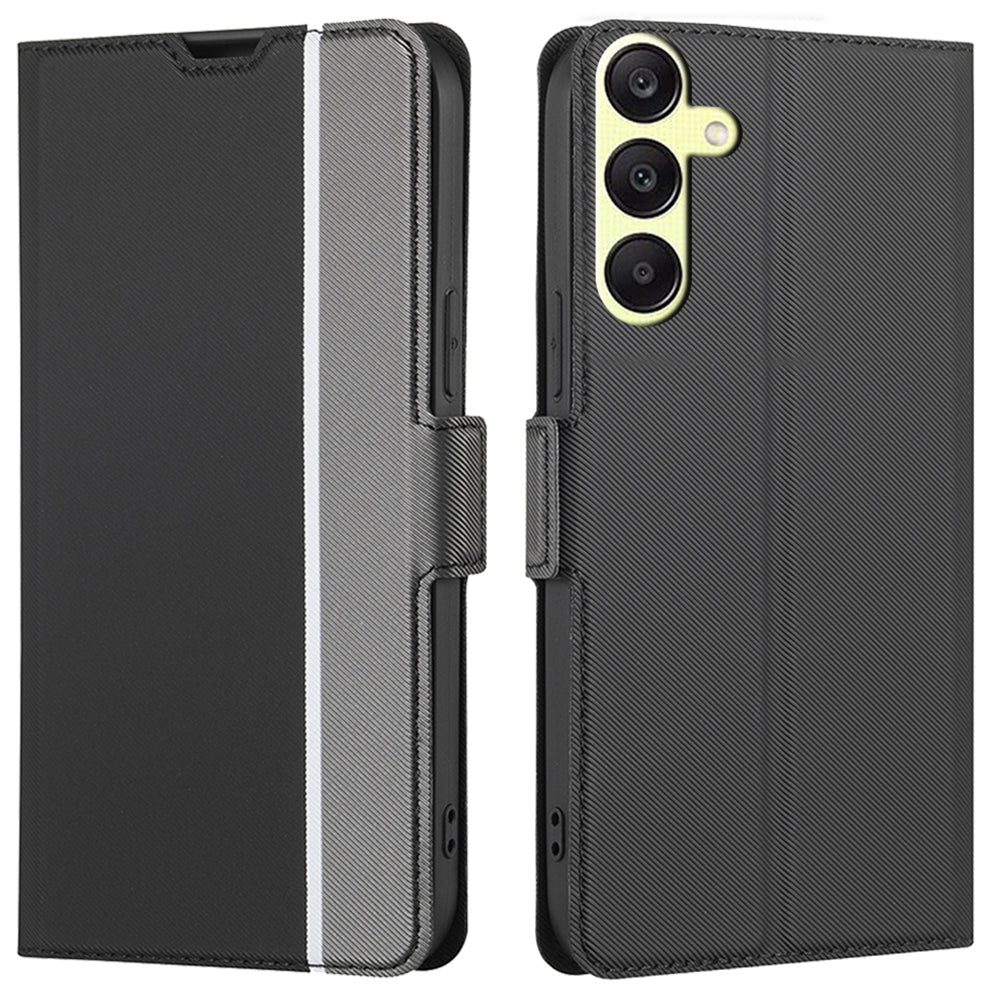 Leather Case for Samsung Galaxy A25 5G (Global) (161.0 x 76.5 x 8.3mm) Phone Cover with Card Slots - Blue