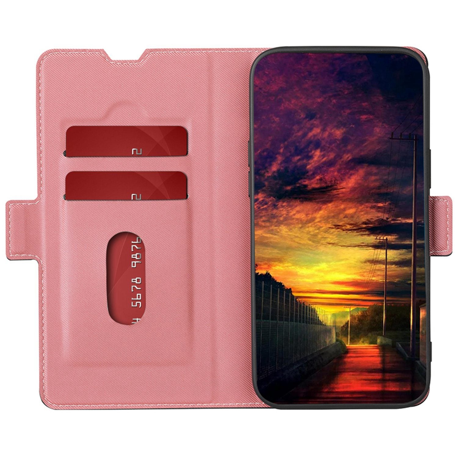 For Samsung Galaxy A15 5G / 4G PU Leather Flip Cover Stand Shockproof Phone Case - Pink