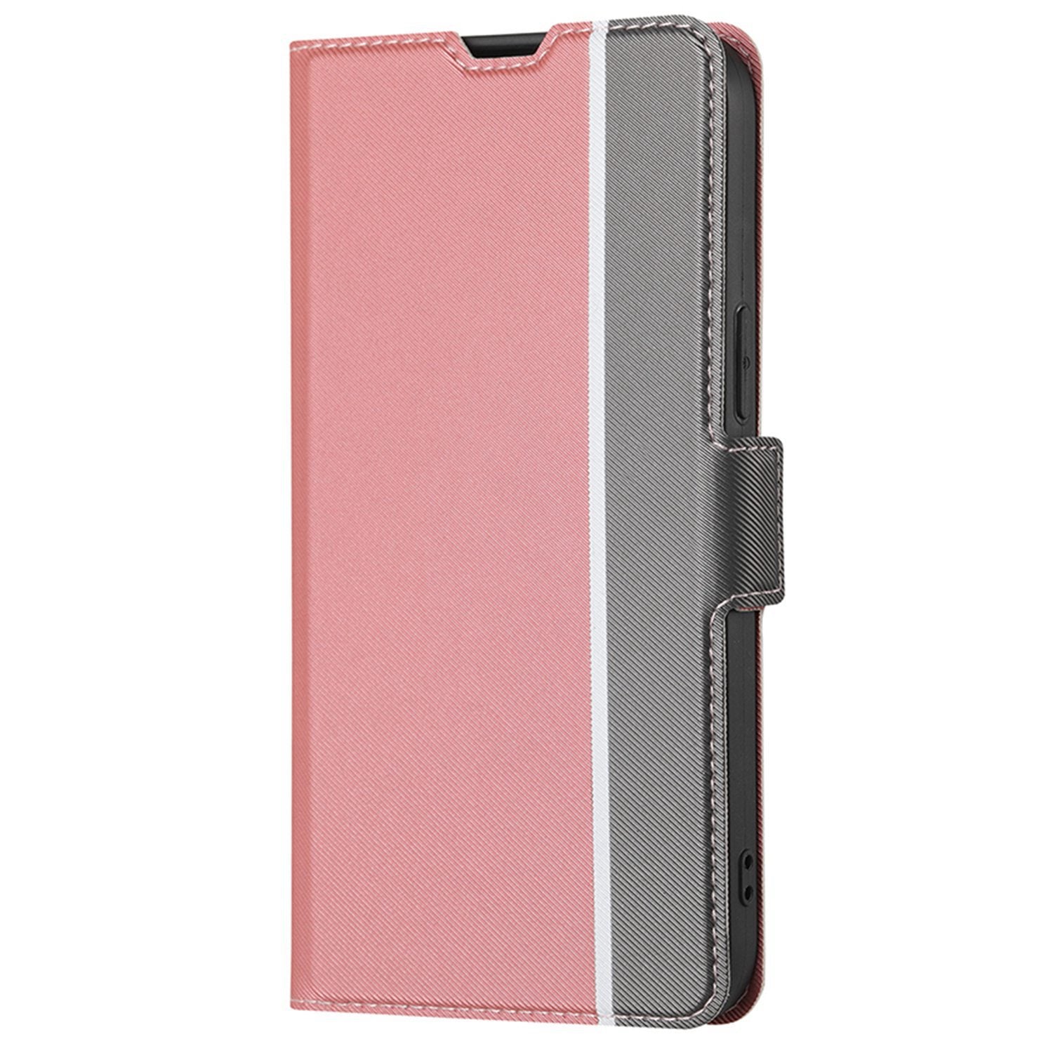 For Samsung Galaxy A15 5G / 4G PU Leather Flip Cover Stand Shockproof Phone Case - Pink