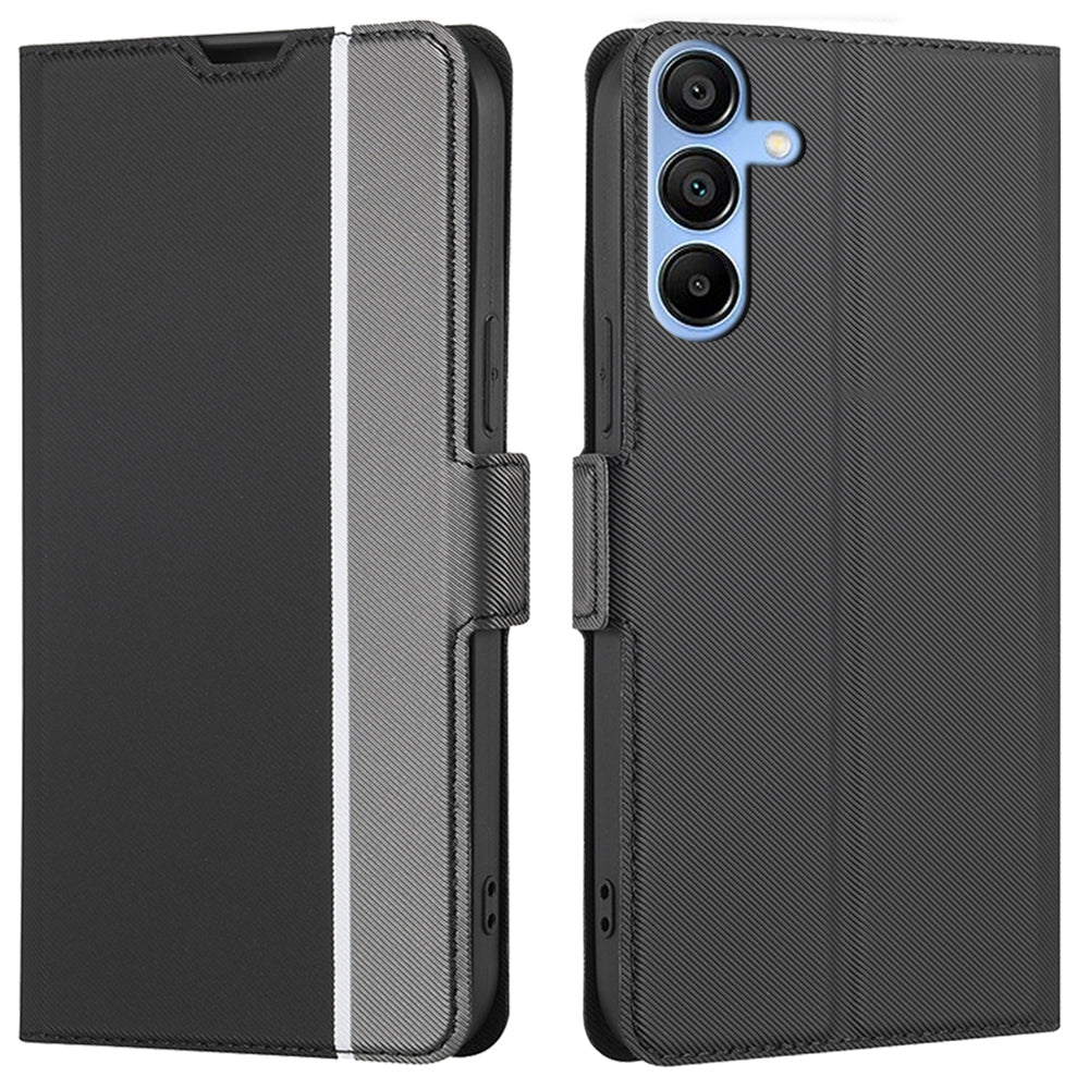 For Samsung Galaxy A15 5G / 4G PU Leather Flip Cover Stand Shockproof Phone Case - Pink