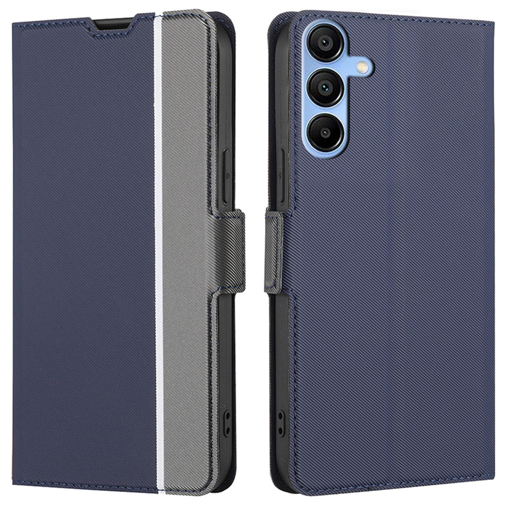 For Samsung Galaxy A15 5G / 4G PU Leather Flip Cover Stand Shockproof Phone Case - Pink