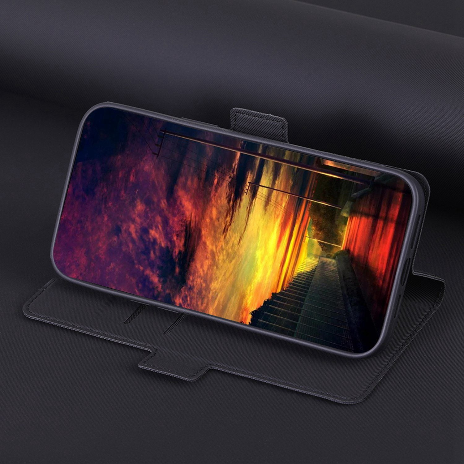 For Honor Play 50 Plus 5G / 8T 5G / X7b 4G / 90 Smart Case Anti-Scratch PU Leather Stand Cell Phone Cover - Black