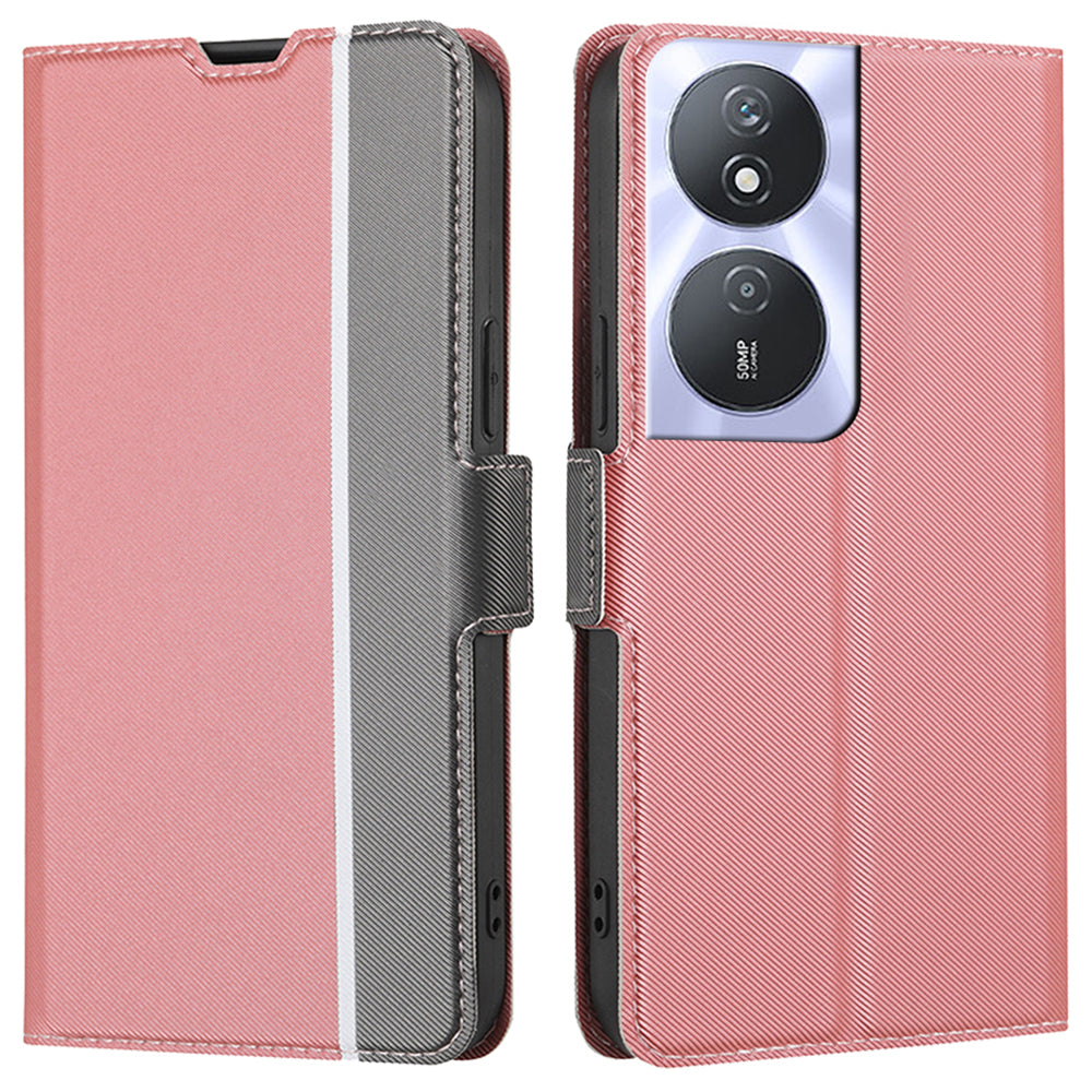 For Honor Play 50 Plus 5G / 8T 5G / X7b 4G / 90 Smart Case Anti-Scratch PU Leather Stand Cell Phone Cover - Black