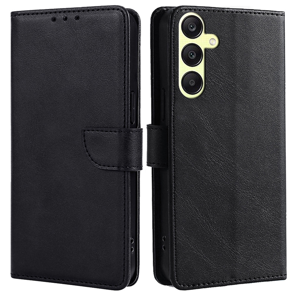 Leather Case for Samsung Galaxy A25 5G (Global) (161.0 x 76.5 x 8.3mm) Wallet Stand Cover - Baby Blue