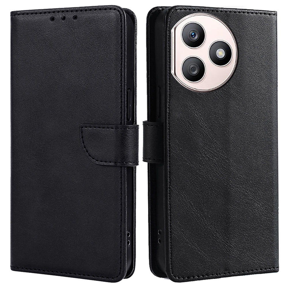 For Honor X50i+ 5G Leather Wallet Case Magnetic Auto Closing Calf Texture - Rose Gold