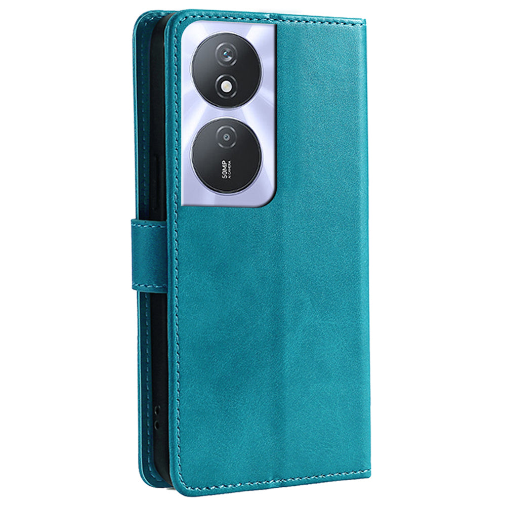For Honor Play 50 Plus 5G / Play 8T 5G / X7b 4G / 90 Smart Wallet Case Leather Cover Calf Texture - Baby Blue