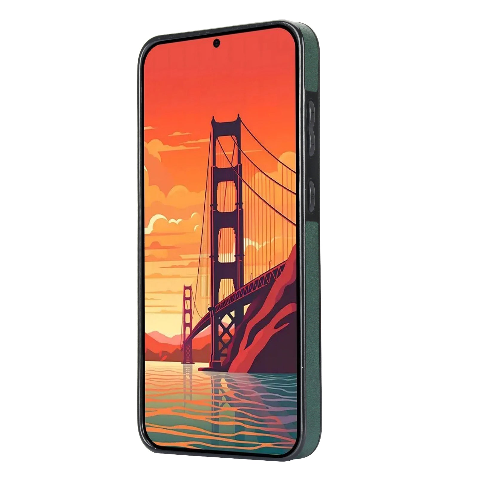 For Samsung Galaxy S24 Case Card Slot PU Leather+TPU Scratch-resistant Phone Shell - Green