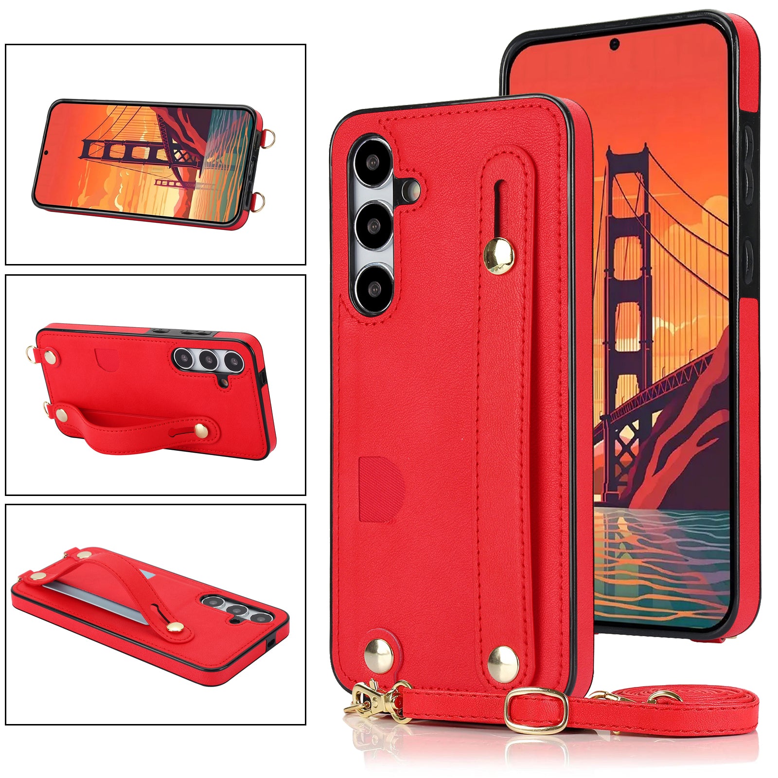 For Samsung Galaxy S24 Case Card Slot PU Leather+TPU Scratch-resistant Phone Shell - Green