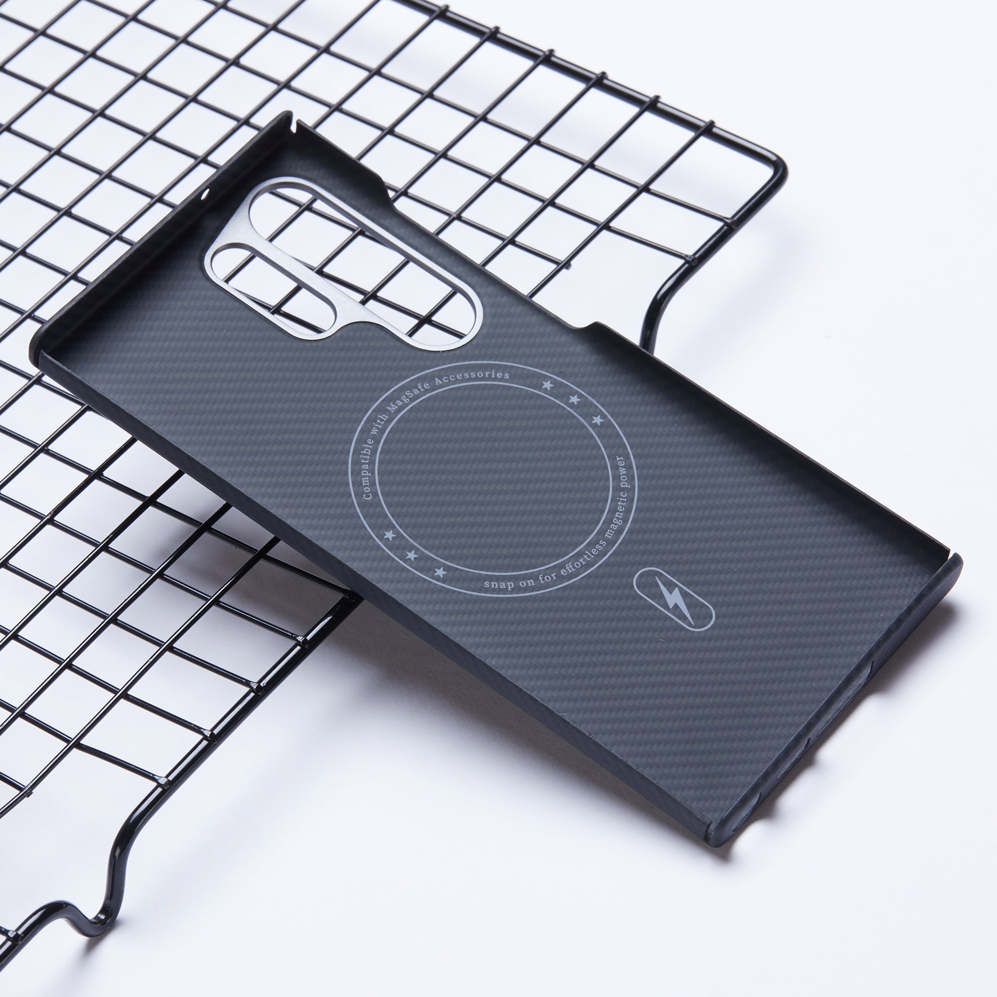 For Samsung Galaxy S24 Ultra Case Compatible with MagSafe 600D Fine Texture Aramid Fiber Phone Protector