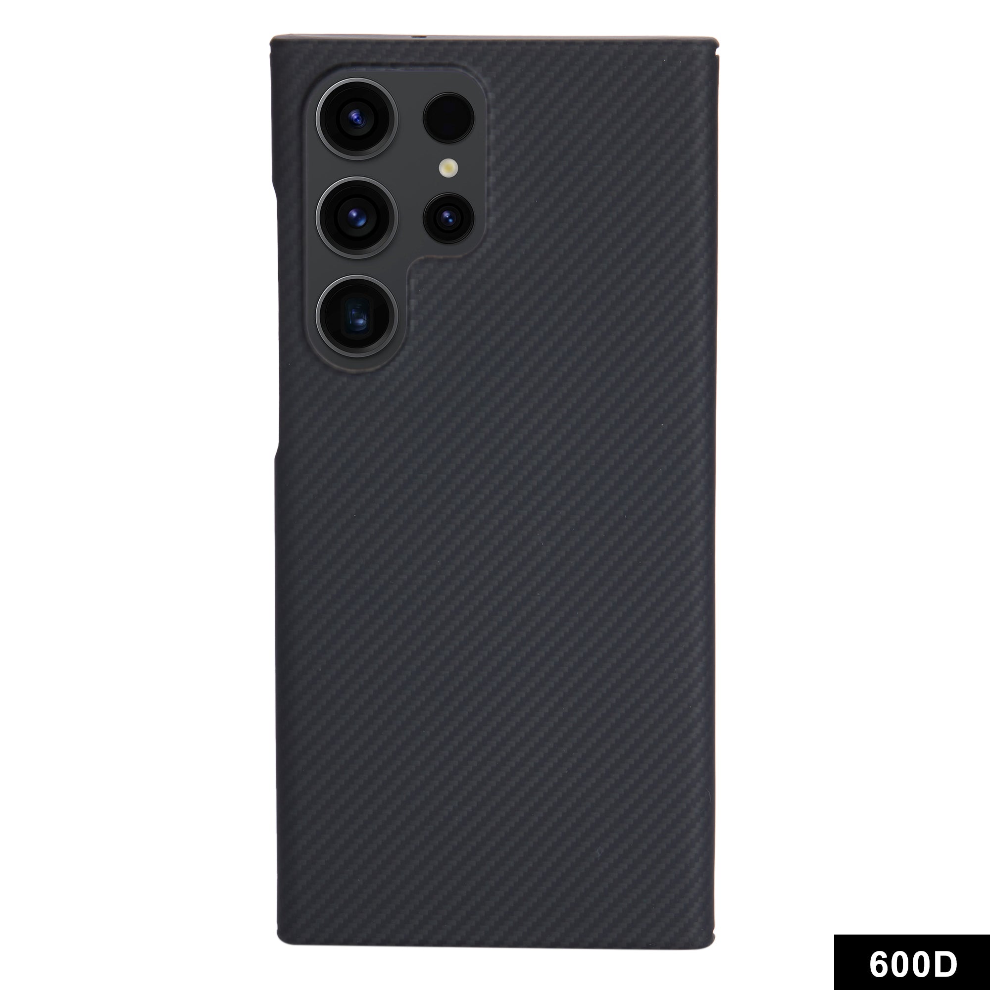 For Samsung Galaxy S23 Ultra Black Case 600D Fine Texture Aramid Fiber Slim Phone Cover
