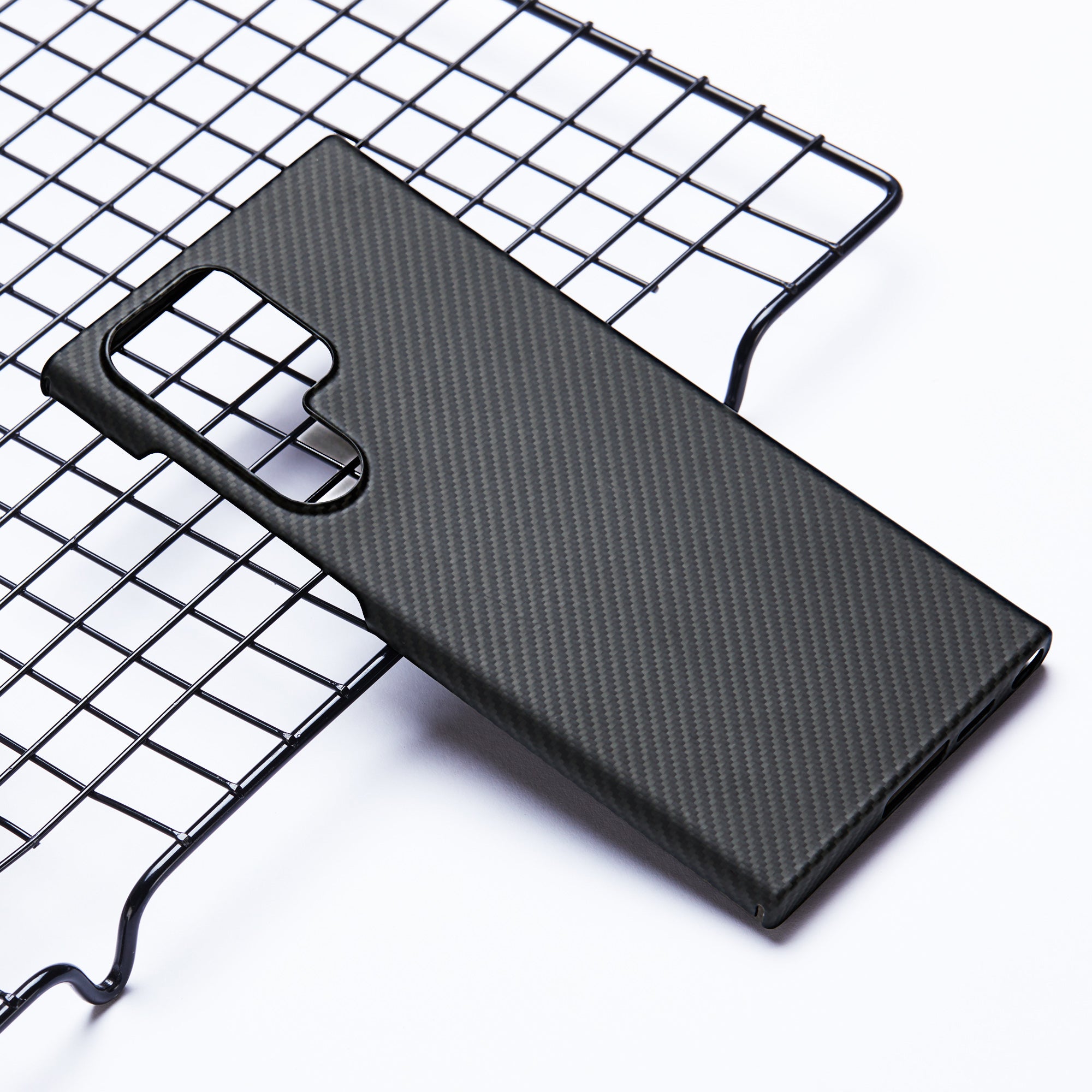 For Samsung Galaxy S23 Ultra Black Case 600D Fine Texture Aramid Fiber Slim Phone Cover
