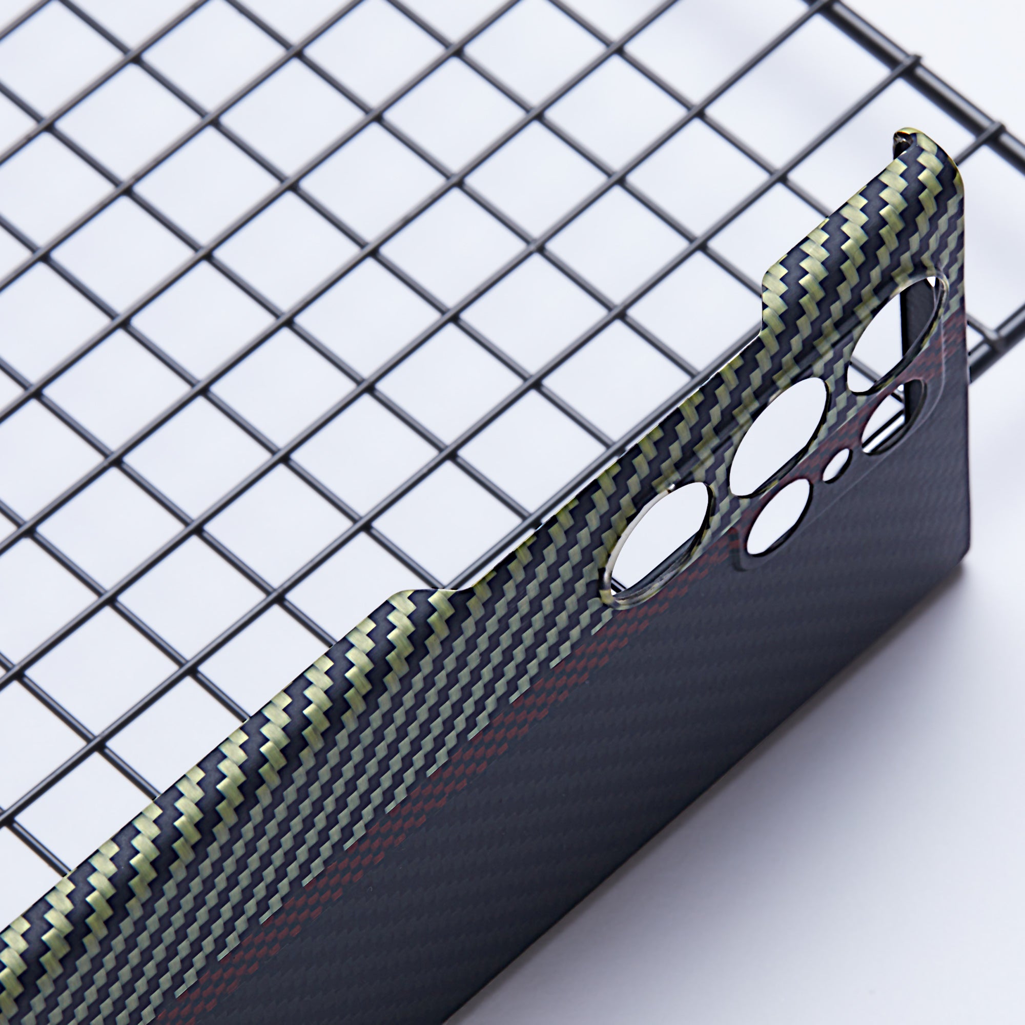 For Samsung Galaxy S22 Ultra 5G Cell Phone Case Aramid Fiber 1500D Texture 3-Color Phone Cover