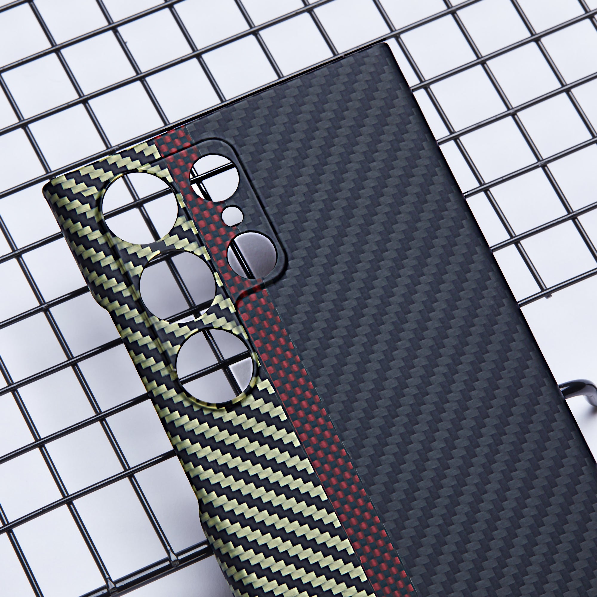 Aramid Fiber Protective Case for Samsung Galaxy S24 Ultra 1500D Texture 3-Color Phone Cover