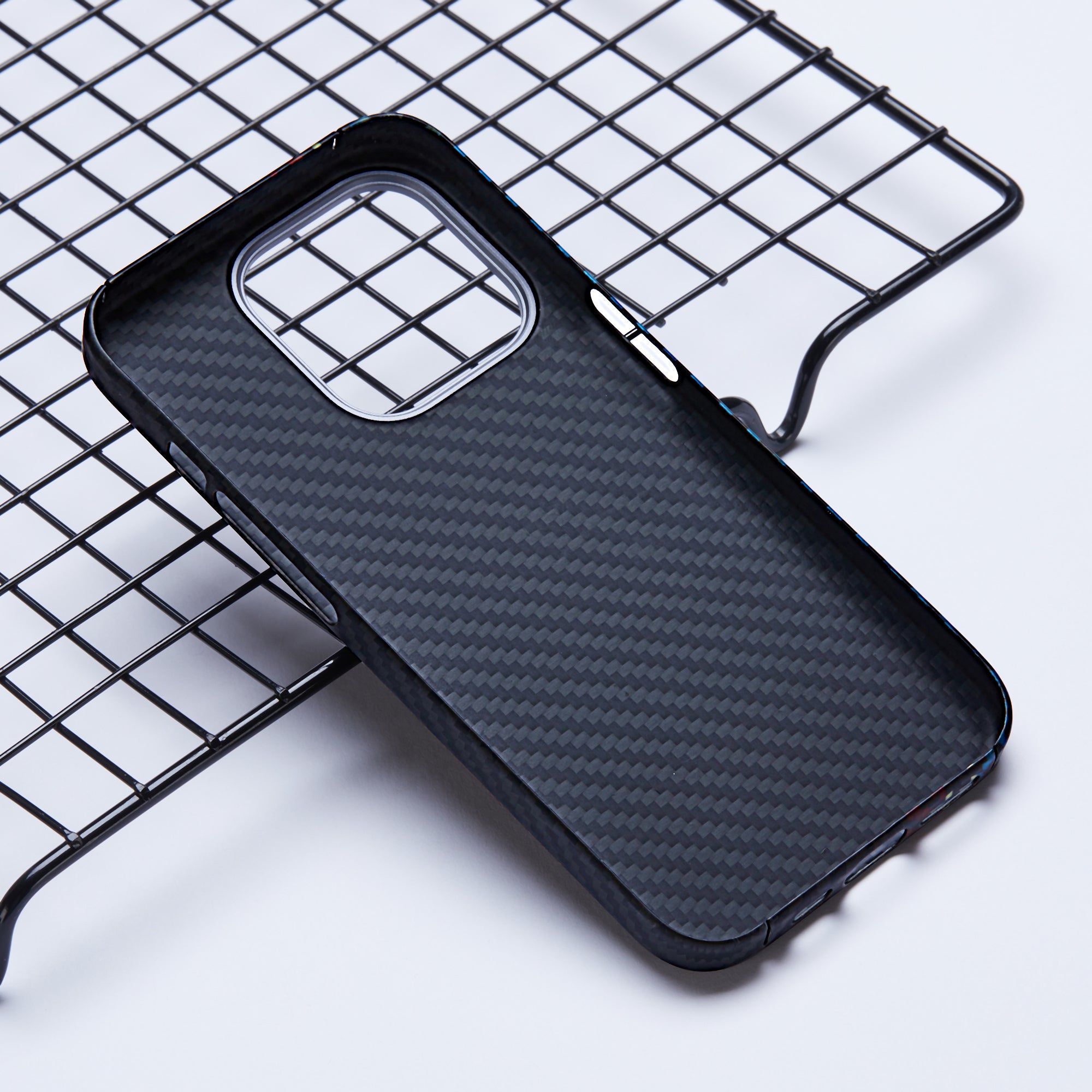 For iPhone 13 Pro Aramid Fiber Case 1500D Carbon Fiber Texture Phone Cover, Large Lens Cutout