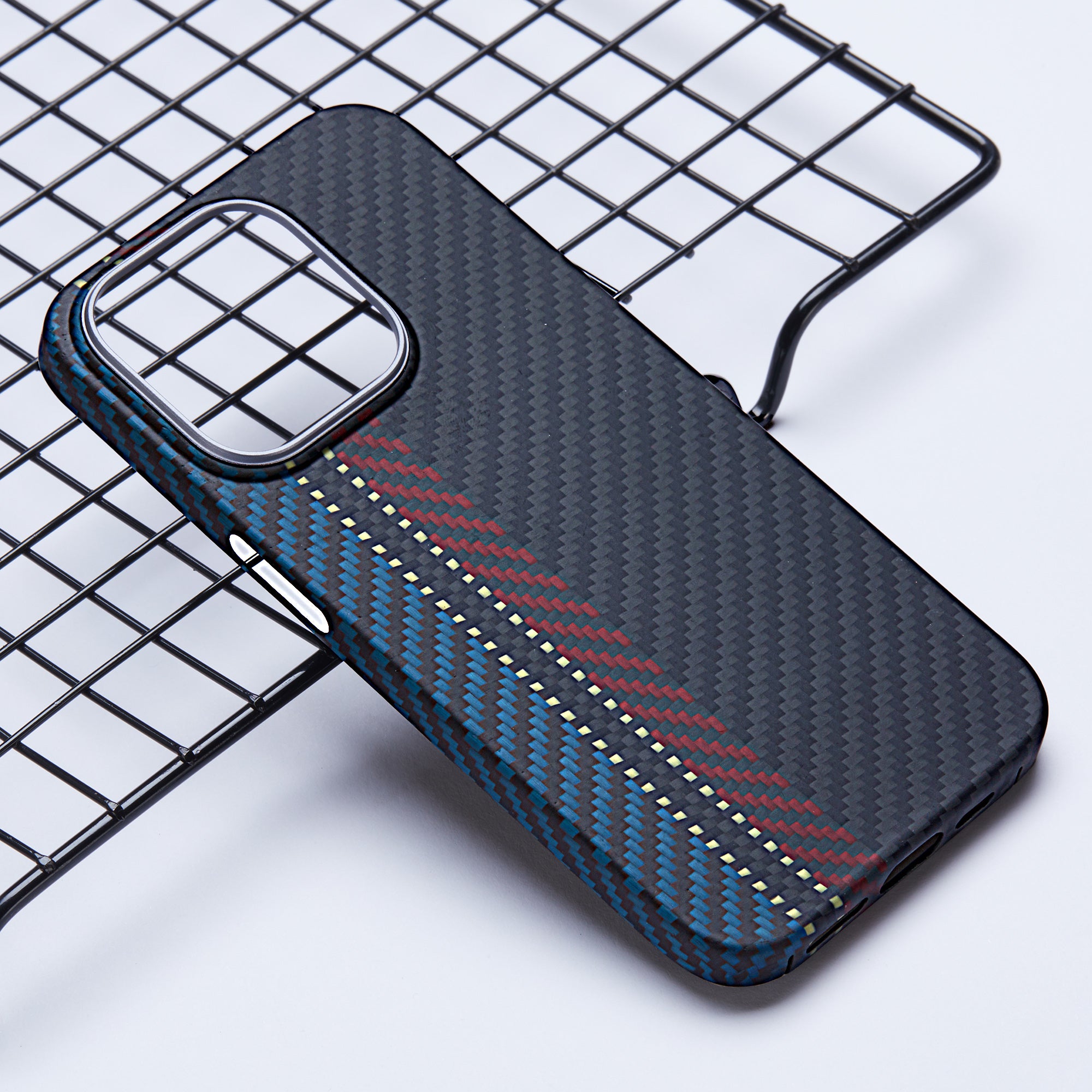 For iPhone 13 Pro Aramid Fiber Case 1500D Carbon Fiber Texture Phone Cover, Large Lens Cutout