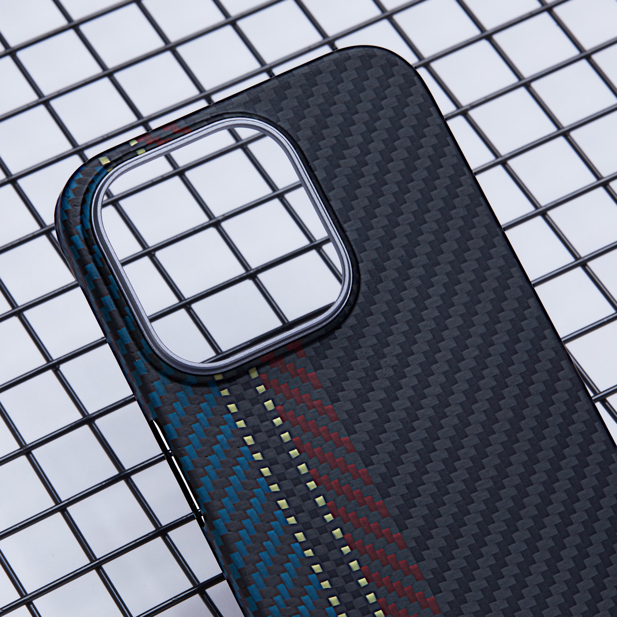 For iPhone 13 Pro Aramid Fiber Case 1500D Carbon Fiber Texture Phone Cover, Large Lens Cutout