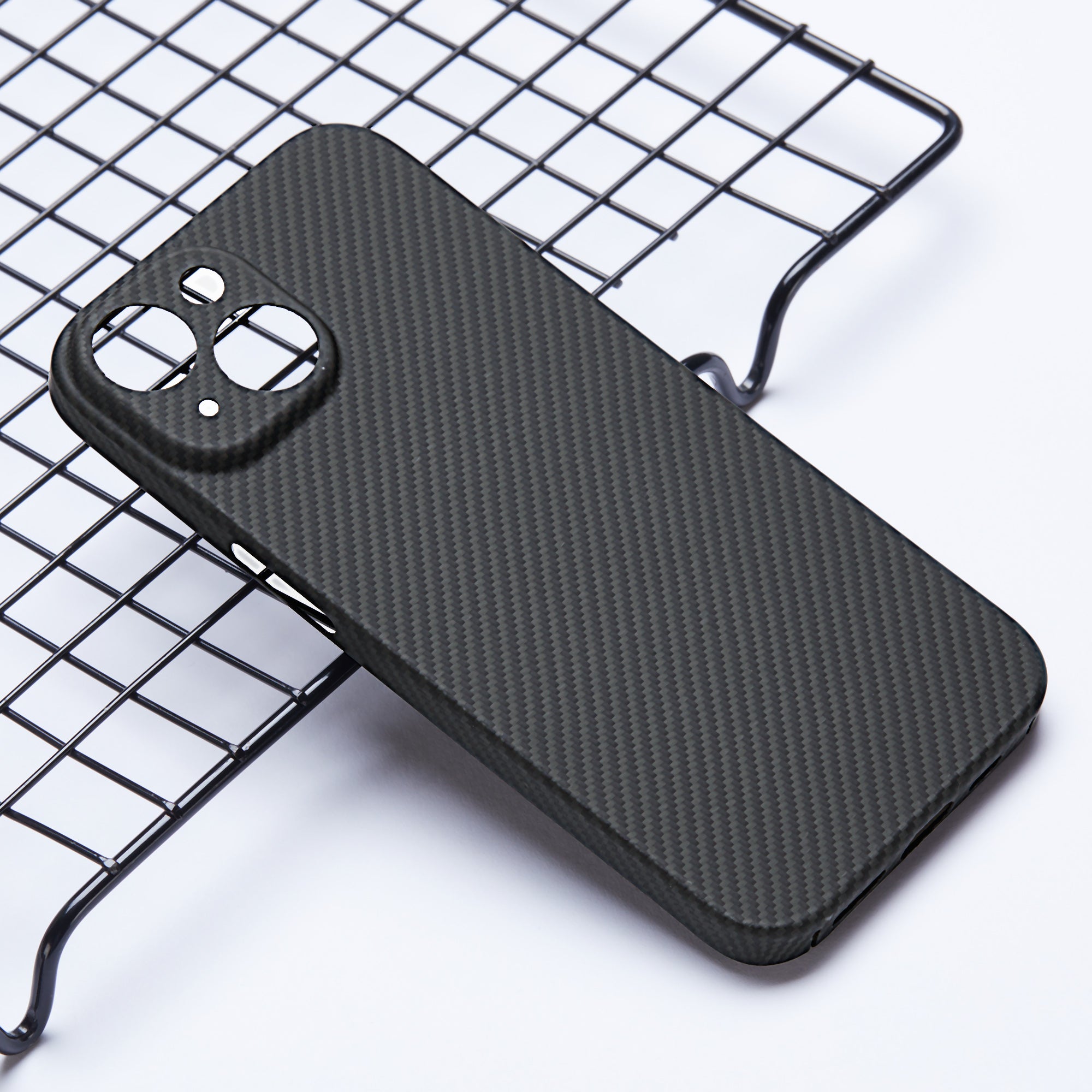Phone Shell for iPhone 14 Plus Case Magnetic 600D Fine Texture Aramid Fiber Phone Cover (Precise Lens Hole)