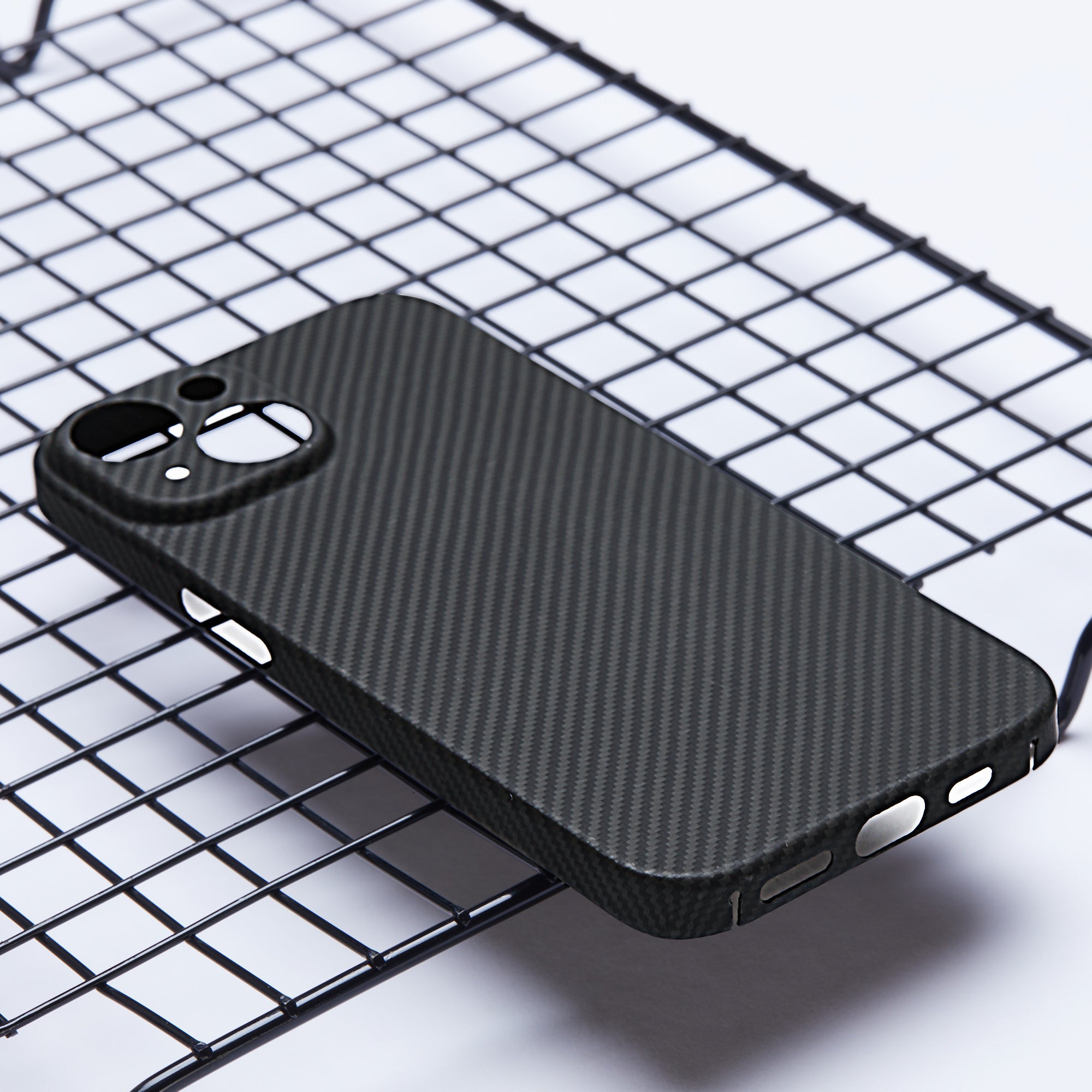Phone Shell for iPhone 14 Plus Case Magnetic 600D Fine Texture Aramid Fiber Phone Cover (Precise Lens Hole)