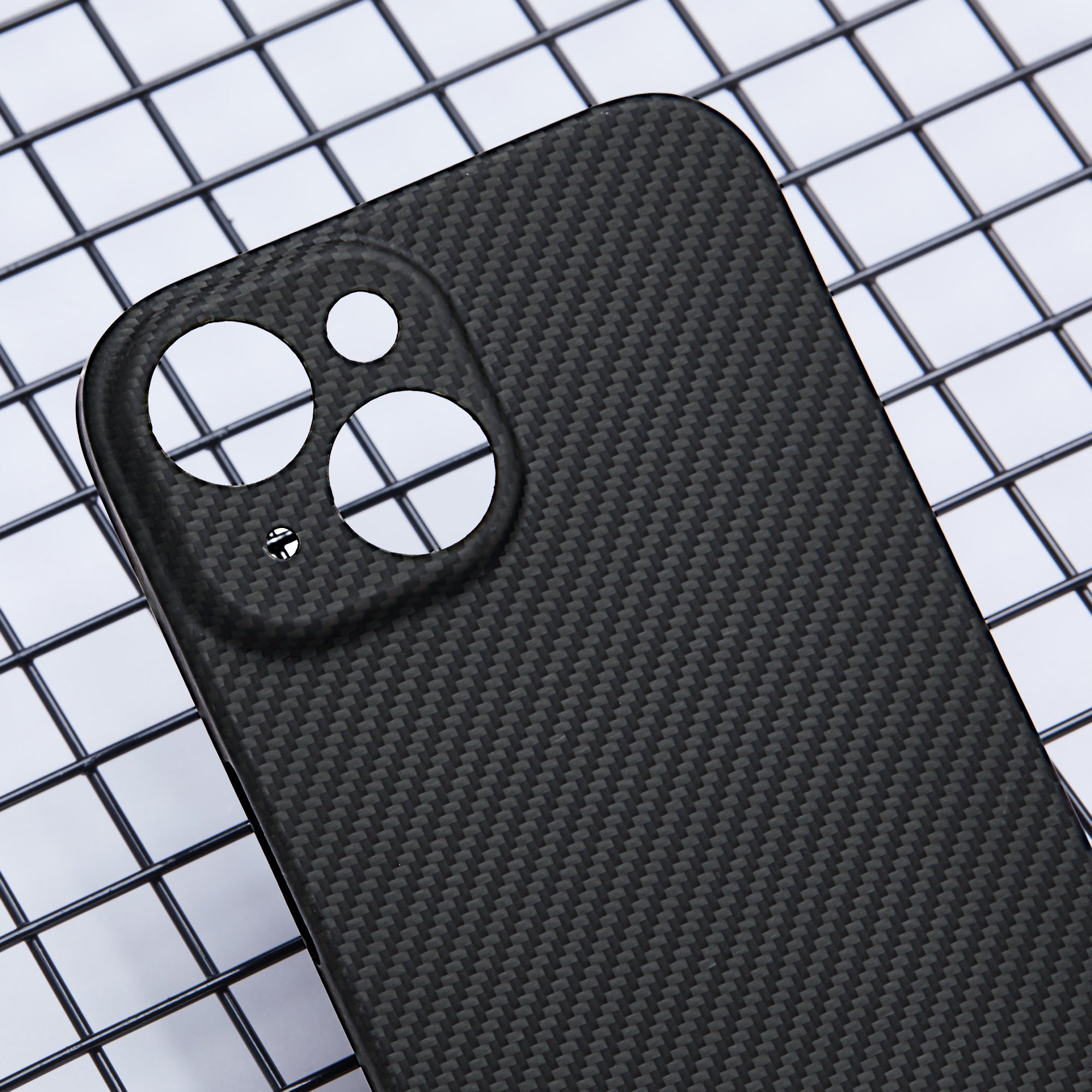 Compatible with MagSafe for iPhone 15 Plus Aramid Fiber Case 600D Fine Texture Phone Cover (Precise Lens Hole)