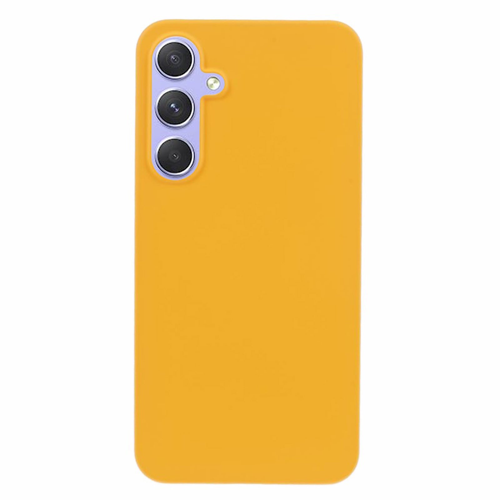 For Samsung Galaxy A55 5G Cell Phone Case Anti-scratch Hard PC Rubberized Cover - Yellow