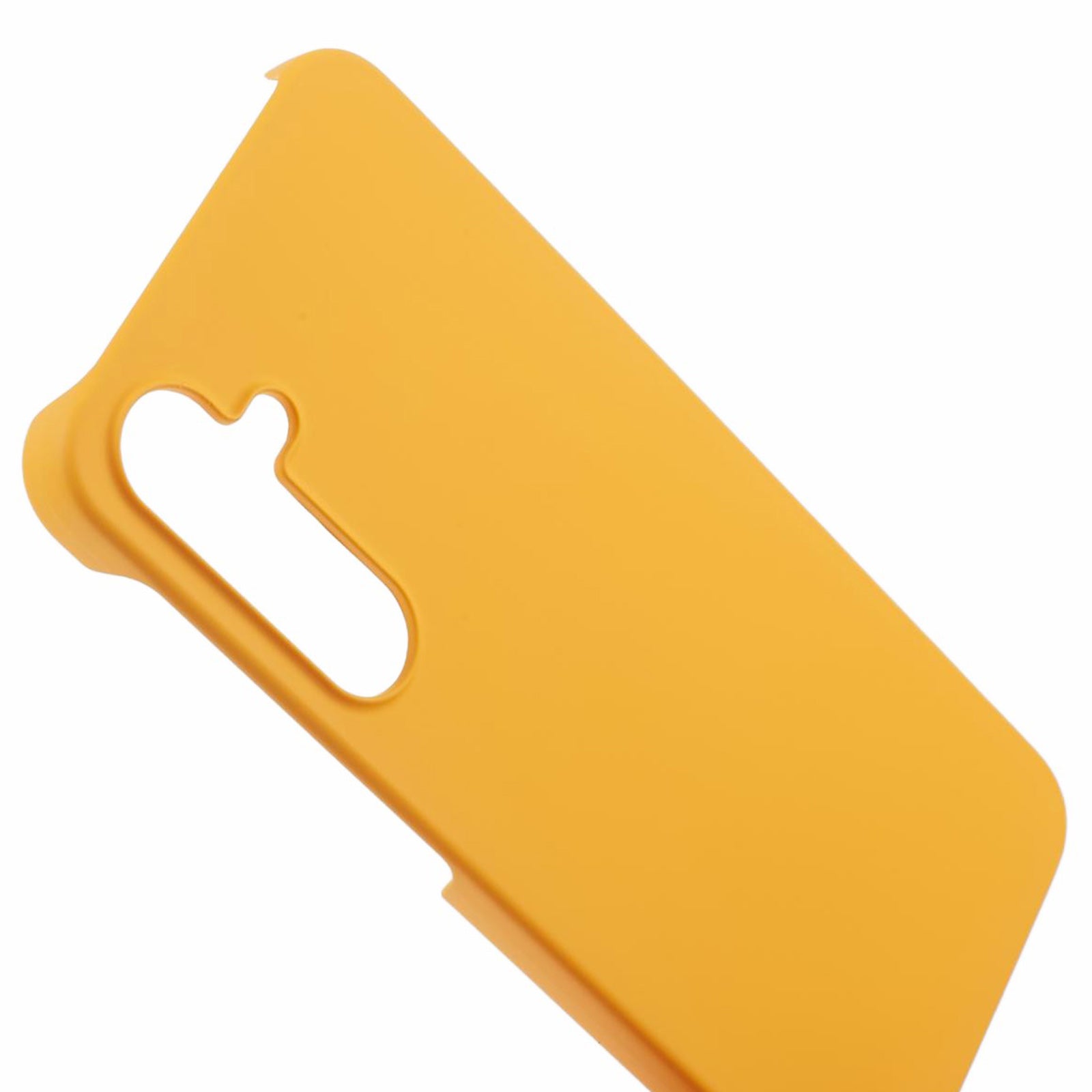 For Samsung Galaxy A55 5G Cell Phone Case Anti-scratch Hard PC Rubberized Cover - Yellow