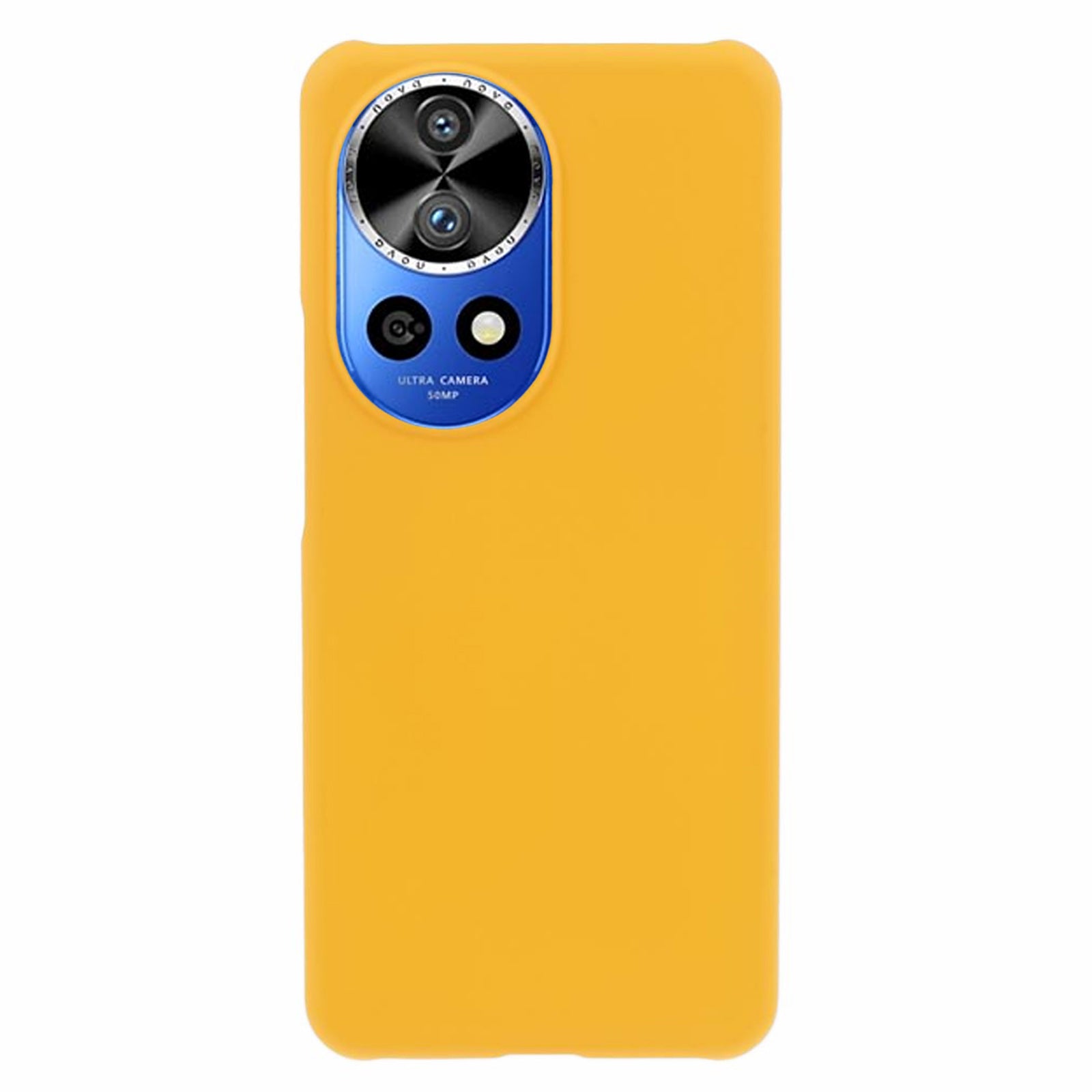 For Huawei nova 12 Pro 5G / nova 12 Ultra 5G Phone Case Drop-resistant PC Rubberized Back Shell - Yellow