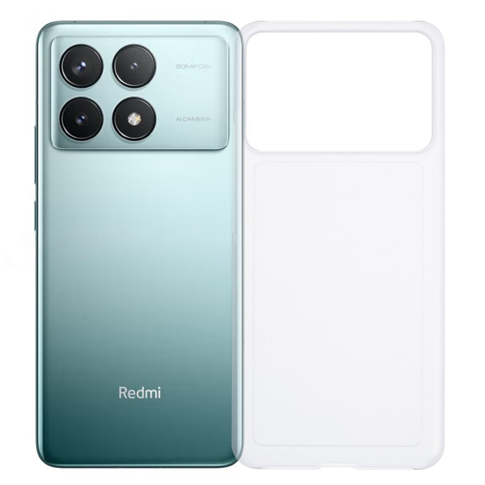 For Xiaomi Redmi K70 Pro 5G / K70 5G Hard PC Phone Case Hard Rubberized Phone Cover - White