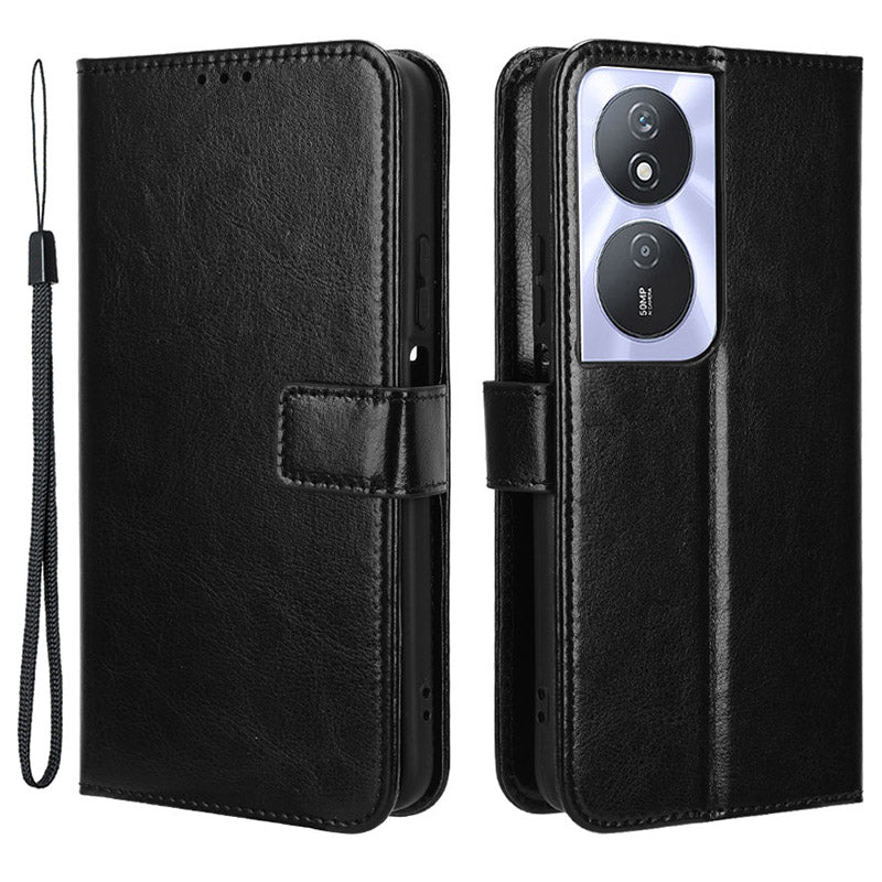 For Honor Play 50 Plus 5G / Play 8T 5G / X7b 4G / X7b 5G / 90 Smart Case Crazy Horse Texture Leather Wallet Stand Phone Cover - Brown