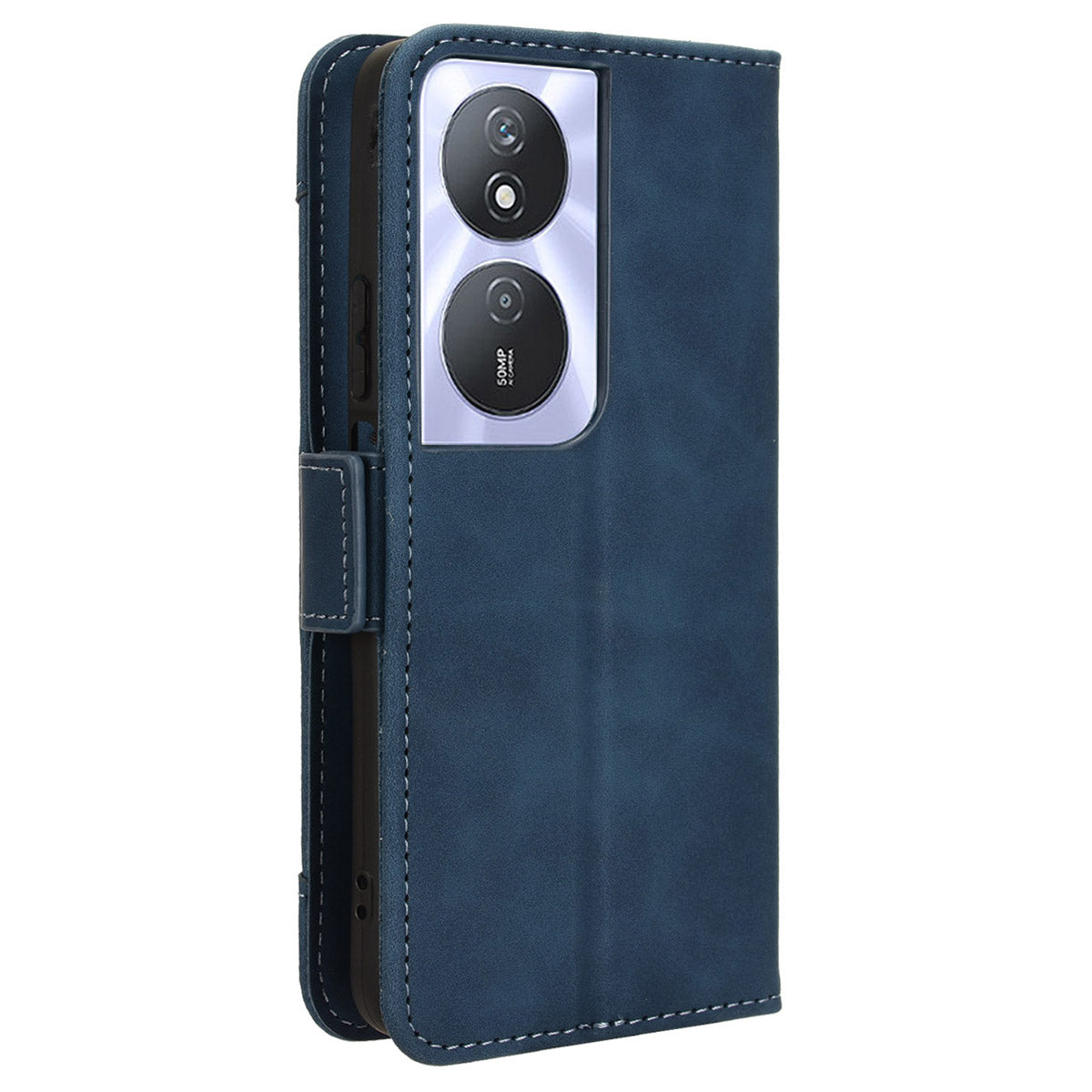 For Honor Play 50 Plus 5G / Play 8T 5G / X7b 4G / X7b 5G / 90 Smart Wallet Case Viewing Stand Card Holder Phone Cover - Blue