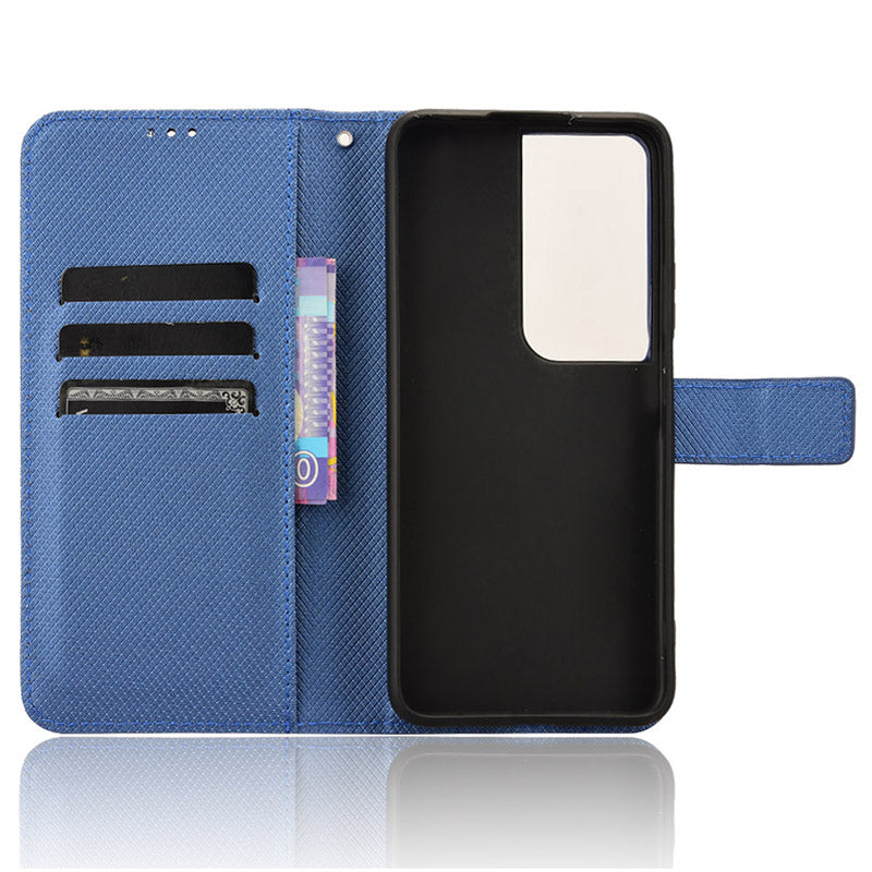 For Honor Play 50 Plus 5G / Play 8T 5G / X7b 4G / X7b 5G / 90 Smart Case Diamond Texture Leather Phone Cover with Wallet - Blue