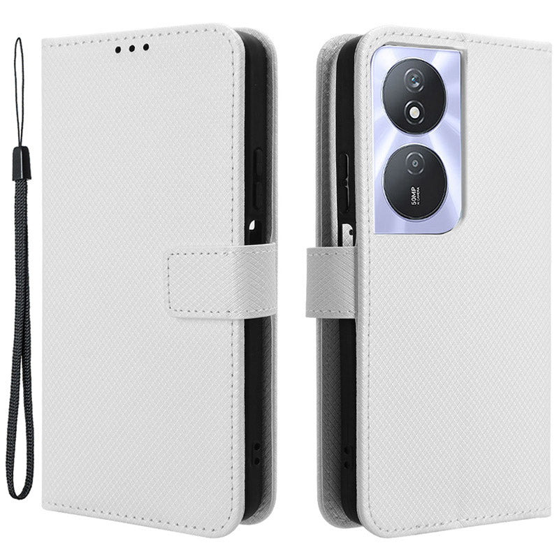 For Honor Play 50 Plus 5G / Play 8T 5G / X7b 4G / X7b 5G / 90 Smart Case Diamond Texture Leather Phone Cover with Wallet - Blue