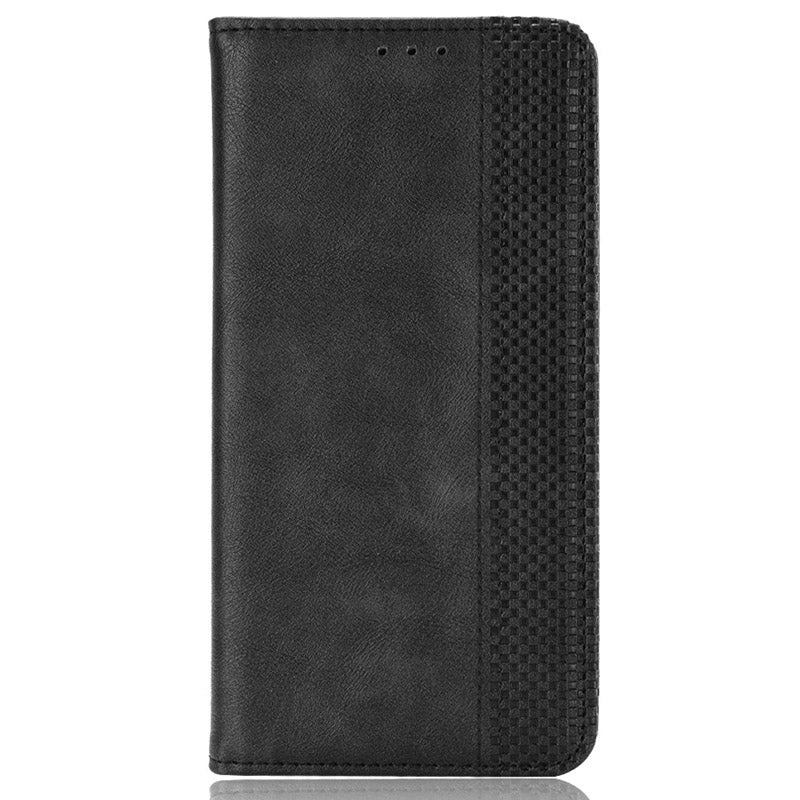 For Honor Play 50 Plus 5G / Play 8T 5G / X7b 4G / X7b 5G / 90 Smart Cell Phone Case Retro Magnetic Closing Wallet Leather Cover - Black