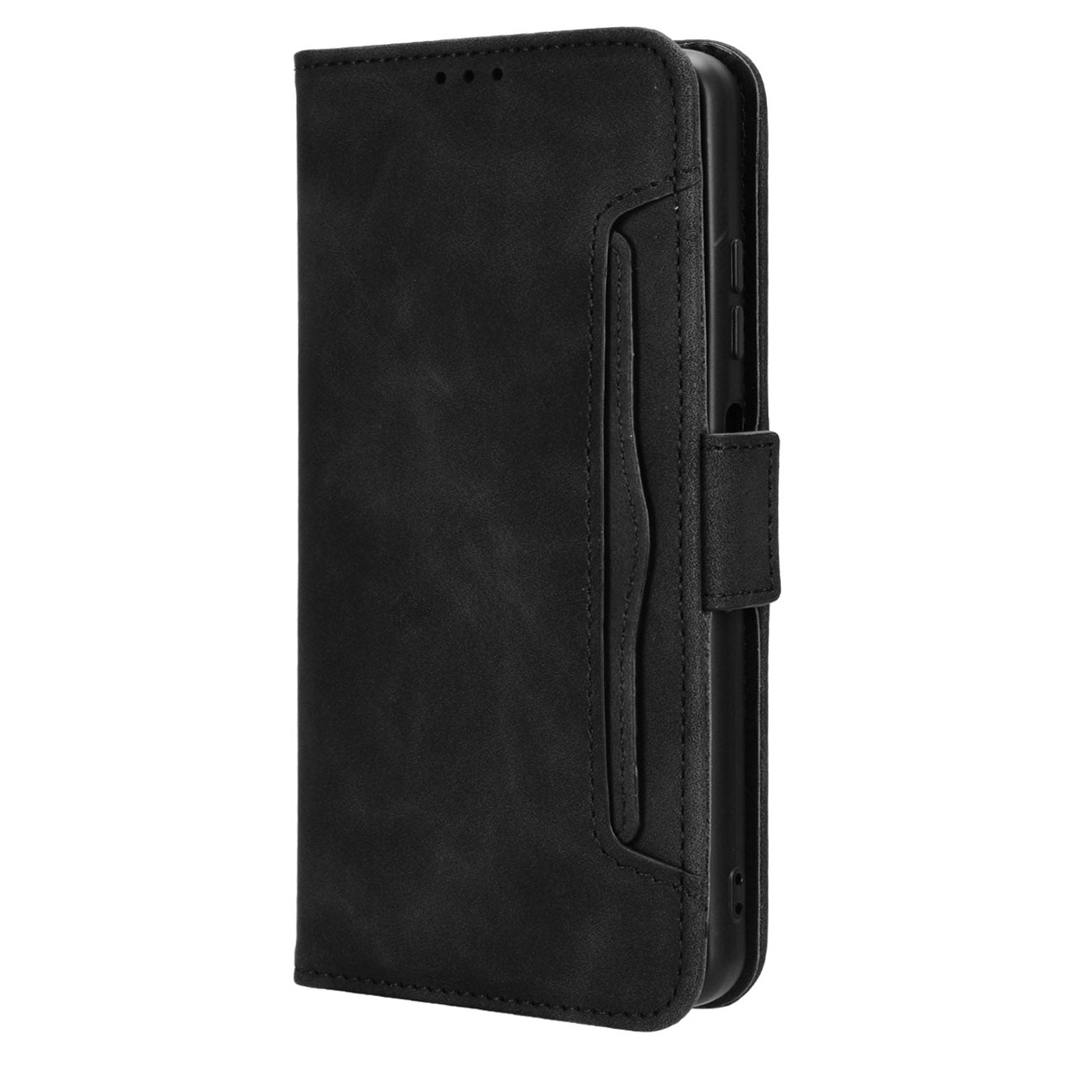 For Honor X8b 4G PU Leather Phone Case Stand Mobile Cover with Multiple Card Slots - Black