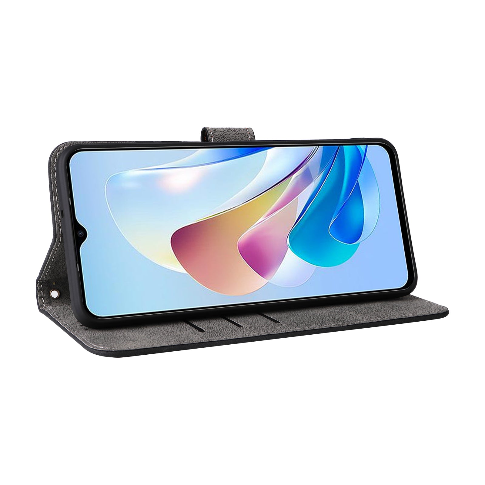 For ZTE Blade V41 Vita 5G / Axon 40 Lite / Blade V40 Design / V50 Design 5G / nubia Neo 5G Leather Case Phone Cover RFID Blocking - Black