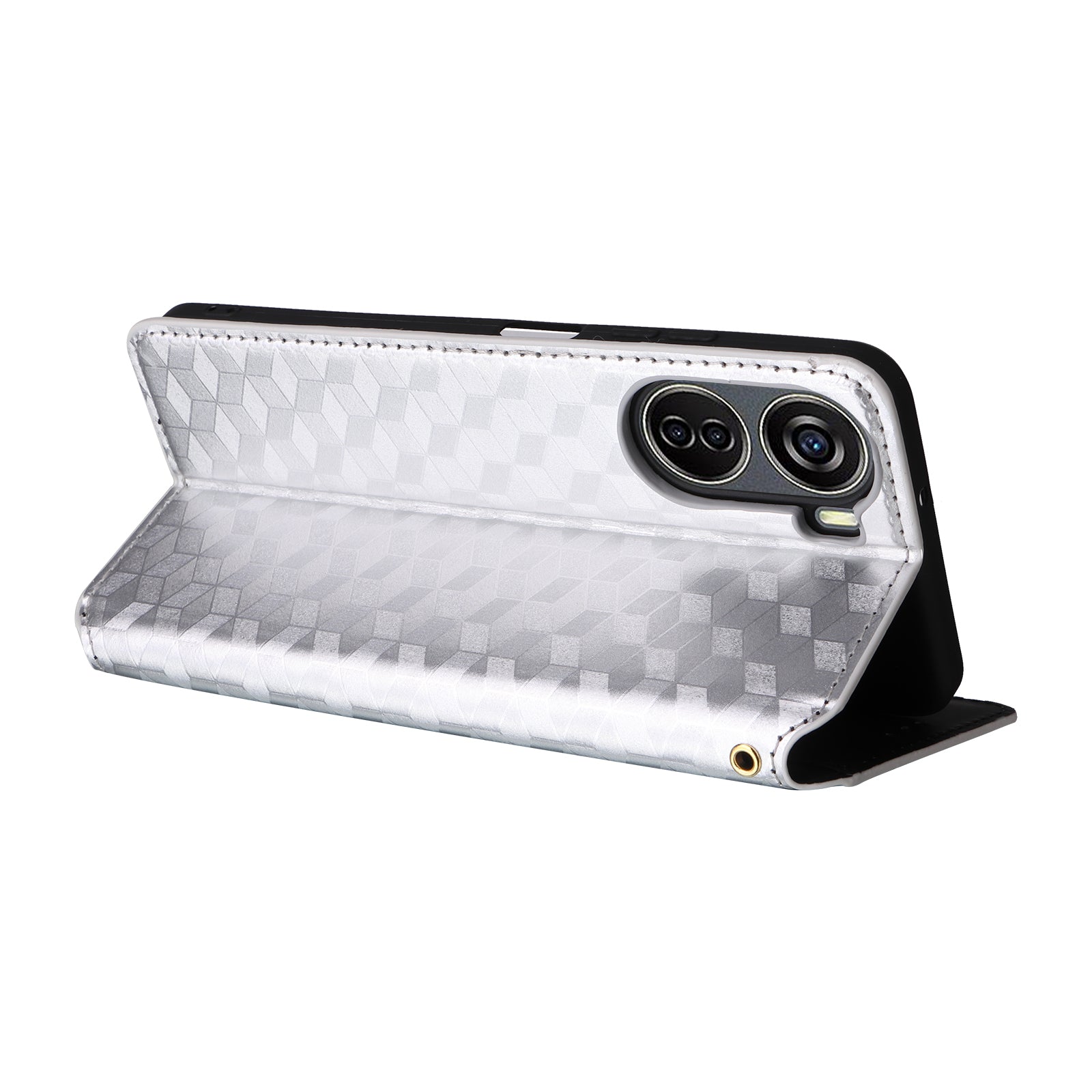 For ZTE Blade V41 Vita 5G / Axon 40 Lite / Blade V40 Design / Blade V50 Design 5G / nubia Neo 5G Case Stand Magnetic Phone Cover - Silver