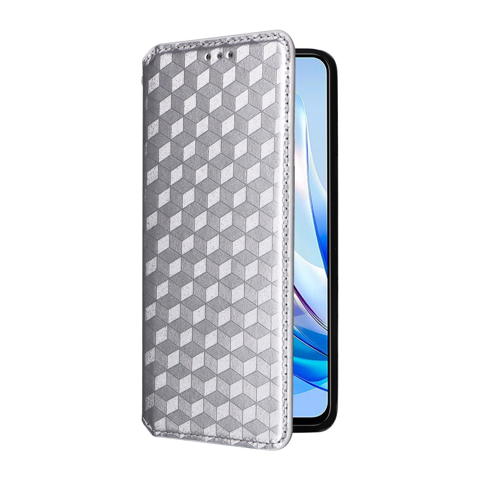 For ZTE Blade V41 Vita 5G / Axon 40 Lite / Blade V40 Design / Blade V50 Design 5G / nubia Neo 5G Case Stand Magnetic Phone Cover - Silver