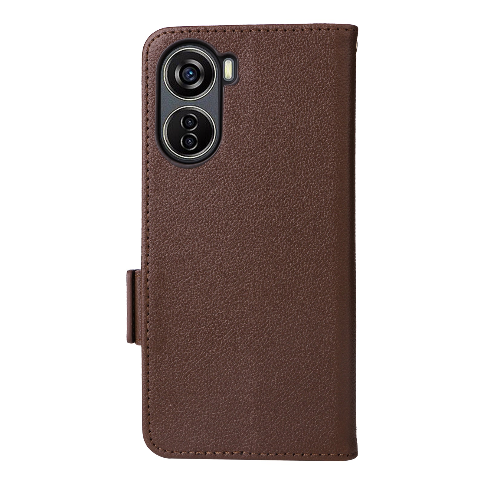 For ZTE Blade V41 Vita 5G / Axon 40 Lite / Blade V40 Design / V50 Design 5G / nubia Neo 5G Case Wallet Phone Cover Litchi Texture - Brown