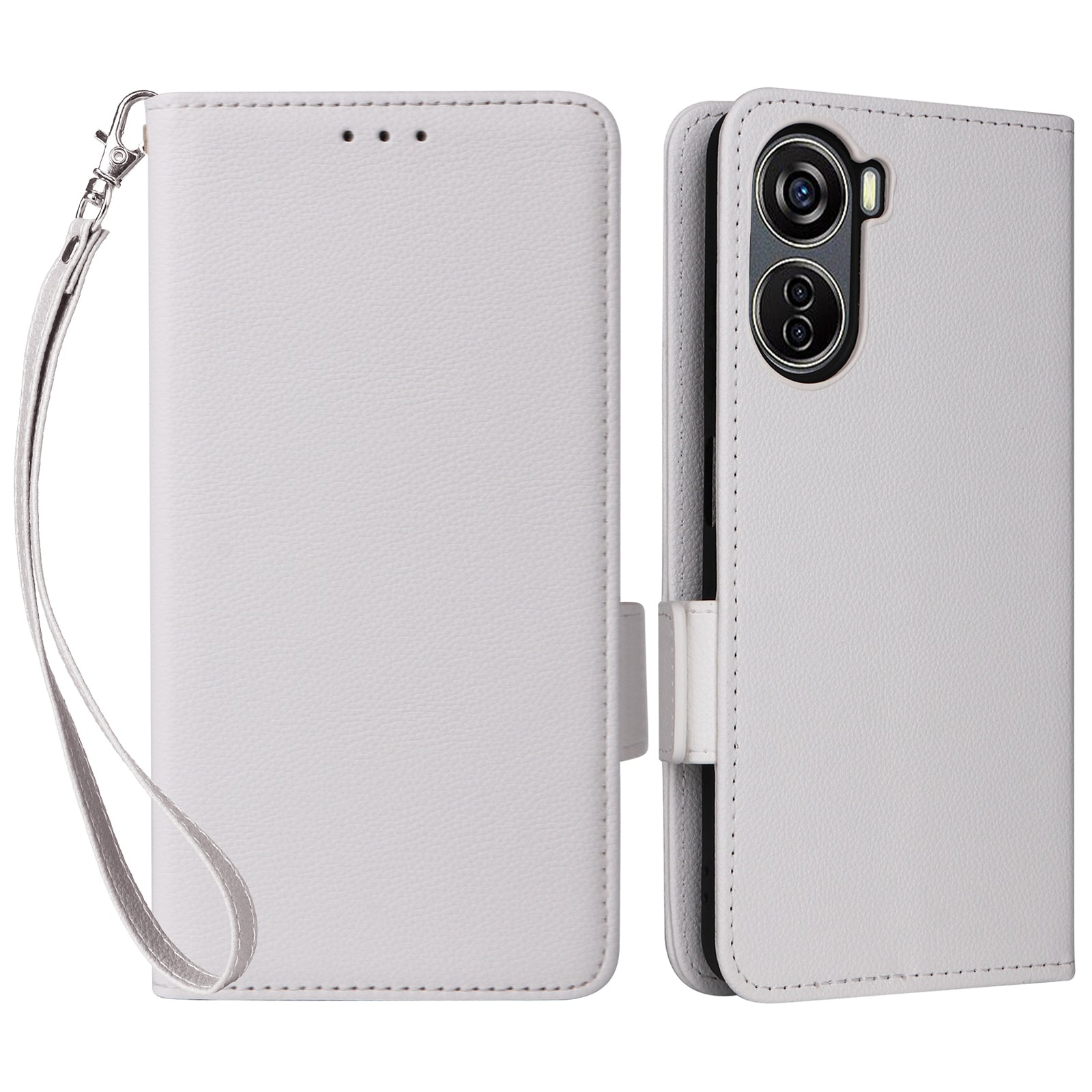 For ZTE Blade V41 Vita 5G / Axon 40 Lite / Blade V40 Design / V50 Design 5G / nubia Neo 5G Case Wallet Phone Cover Litchi Texture - Brown
