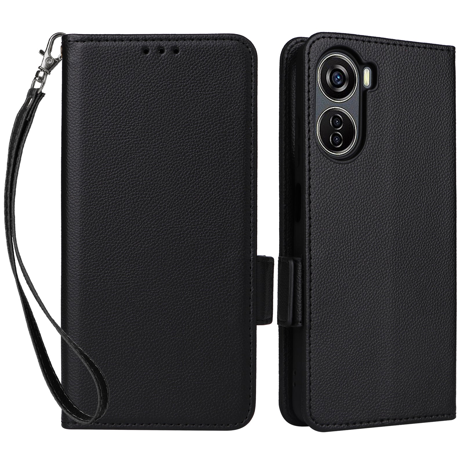 For ZTE Blade V41 Vita 5G / Axon 40 Lite / Blade V40 Design / V50 Design 5G / nubia Neo 5G Case Wallet Phone Cover Litchi Texture - Brown
