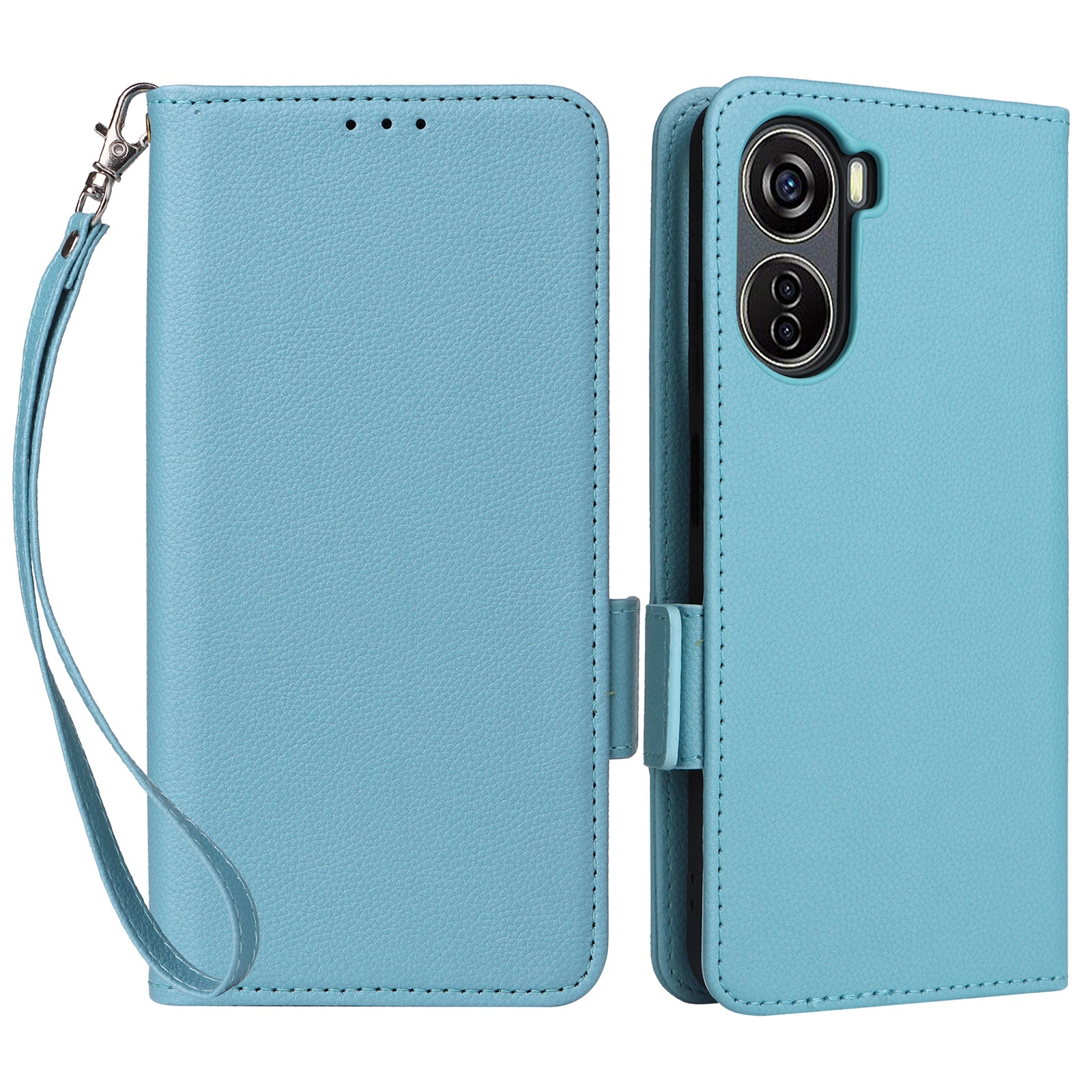For ZTE Blade V41 Vita 5G / Axon 40 Lite / Blade V40 Design / V50 Design 5G / nubia Neo 5G Case Wallet Phone Cover Litchi Texture - Brown