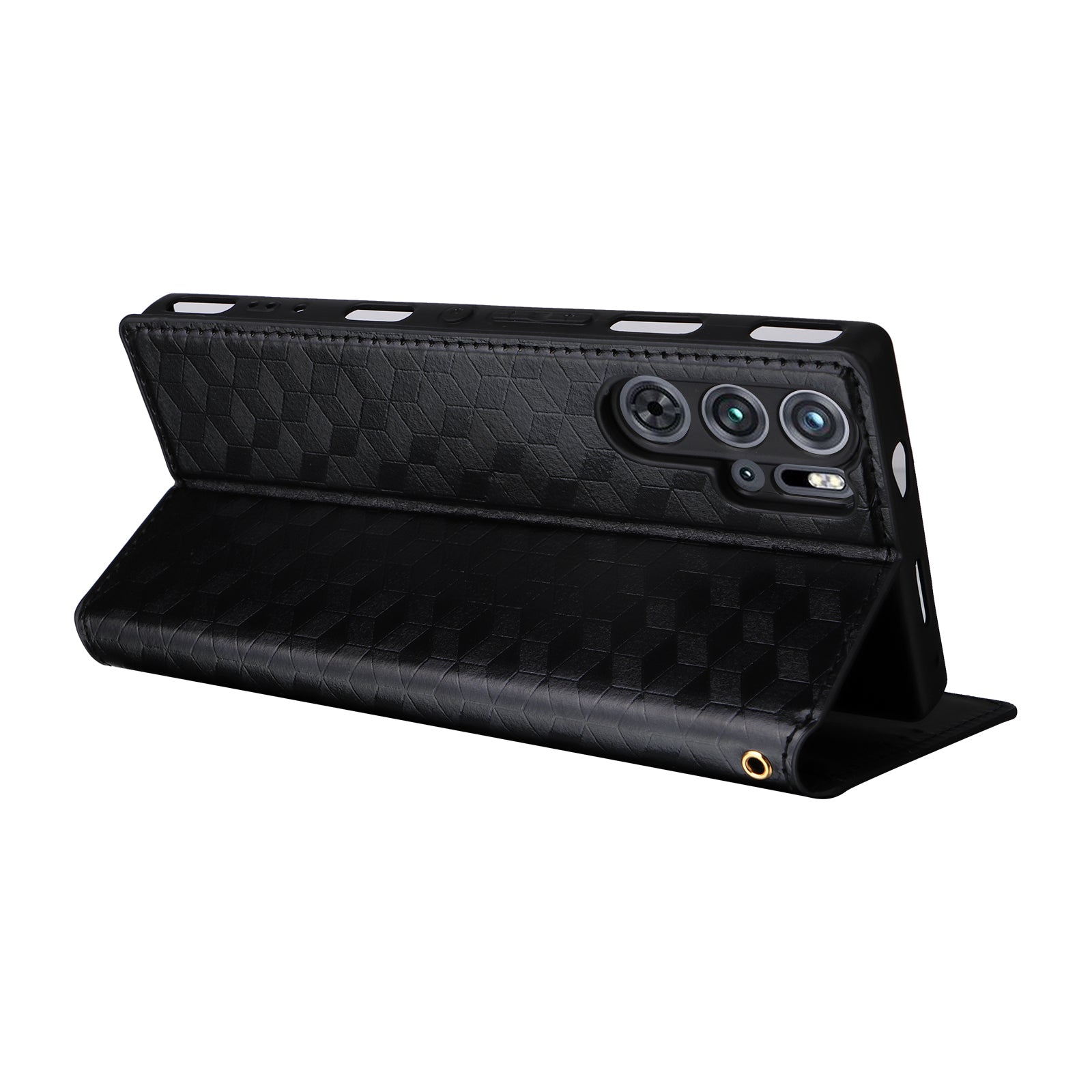 For ZTE nubia Red Magic 9 Pro+ 5G / Red Magic 9 Pro 5G Case Phone Stand Magnetic Phone Cover - Black