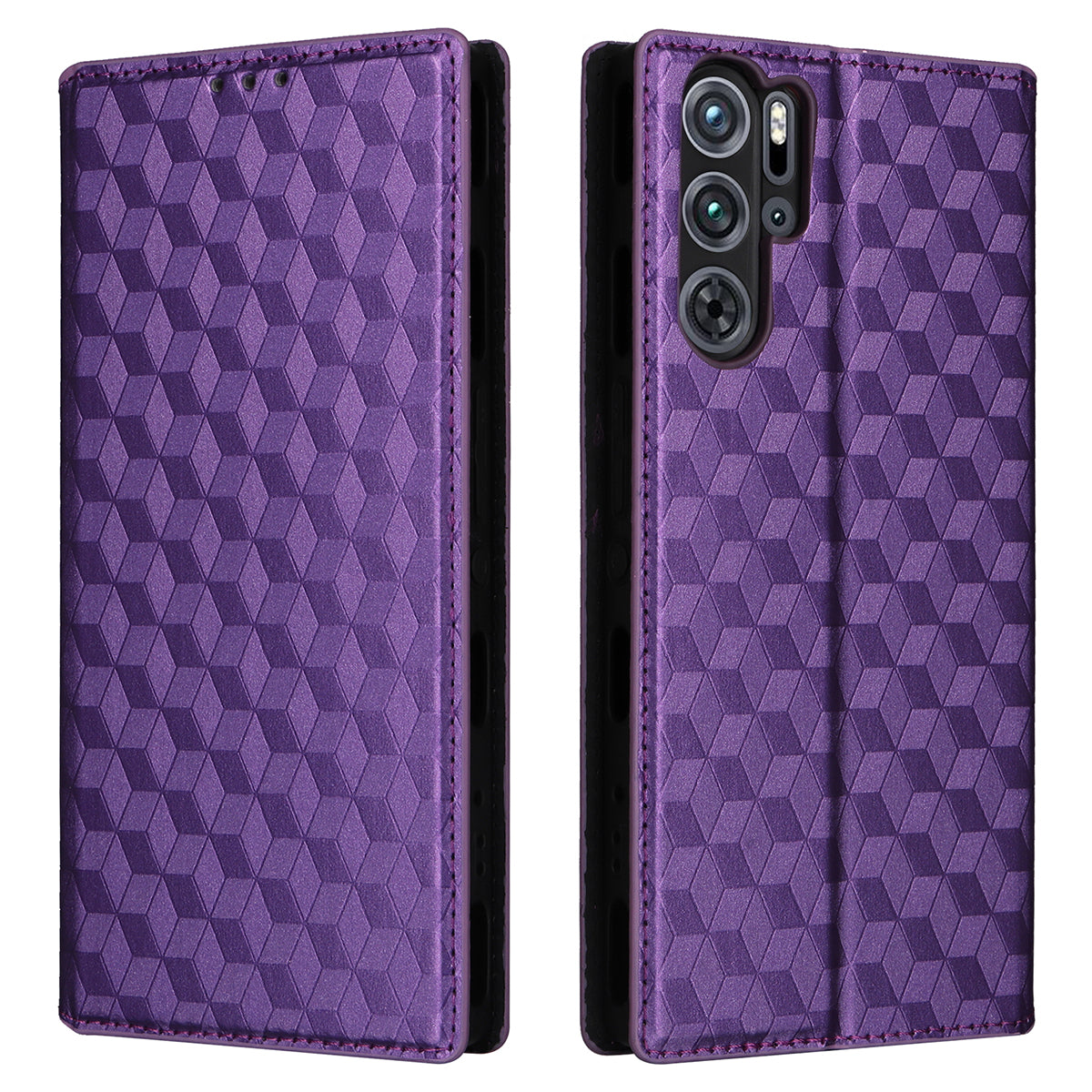 For ZTE nubia Red Magic 9 Pro+ 5G / Red Magic 9 Pro 5G Case Phone Stand Magnetic Phone Cover - Black