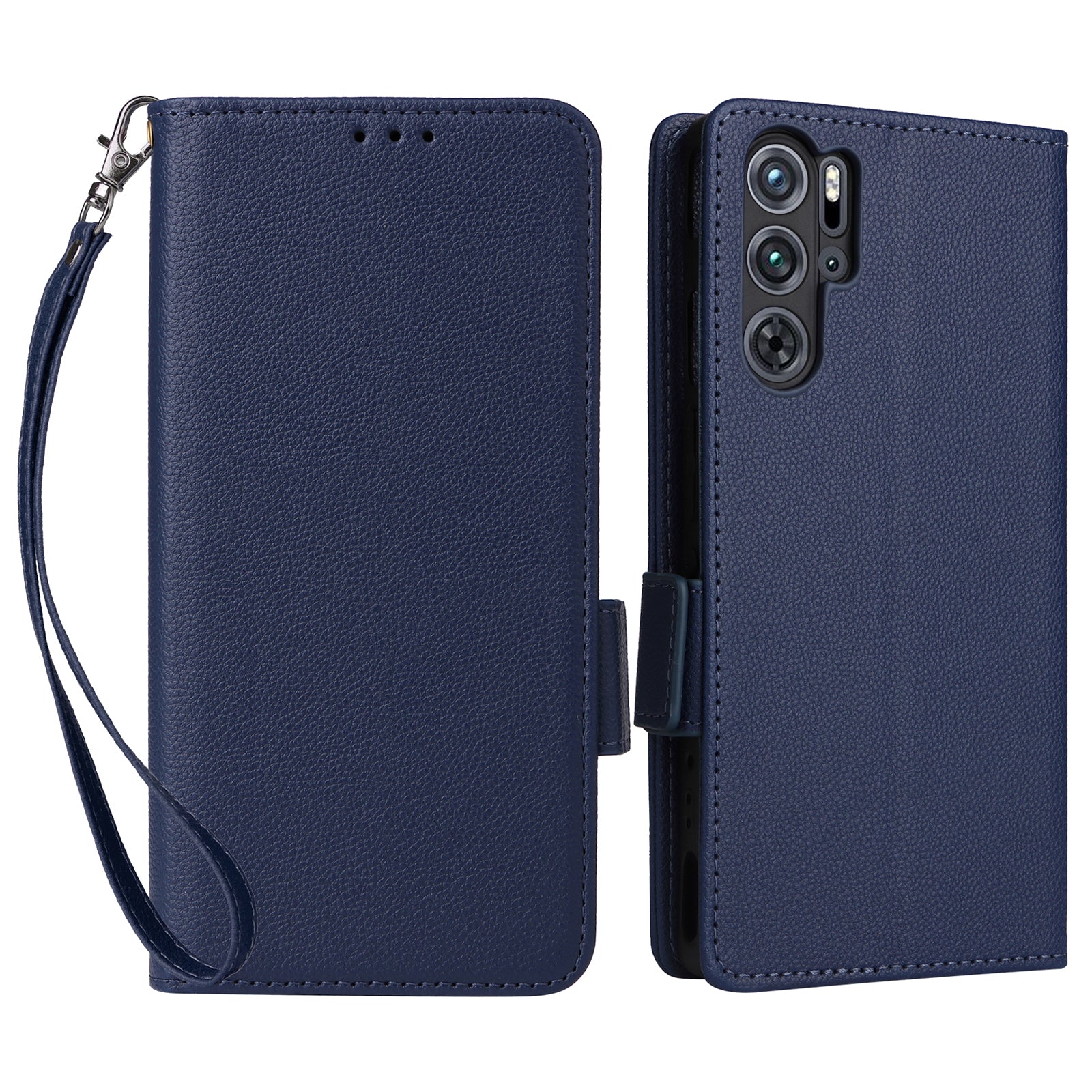 For ZTE nubia Red Magic 9 Pro 5G / 9 Pro+ 5G Phone Folio Case Litchi Texture Wallet Cover - Baby Blue